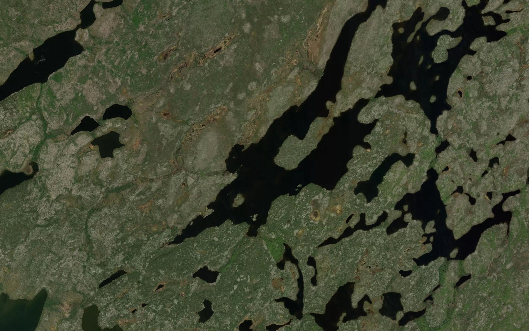 Satellite map of the Chewter Lake