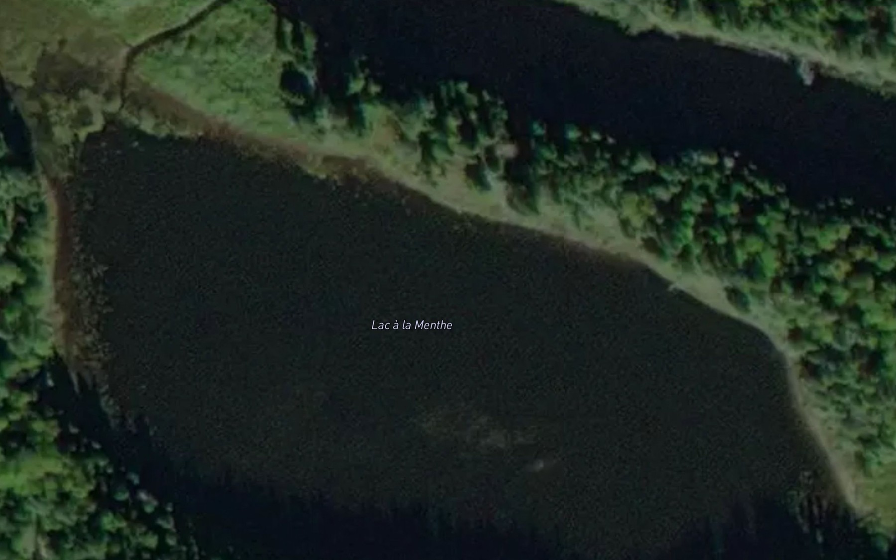 Satellite map of the Lac a la Menthe
