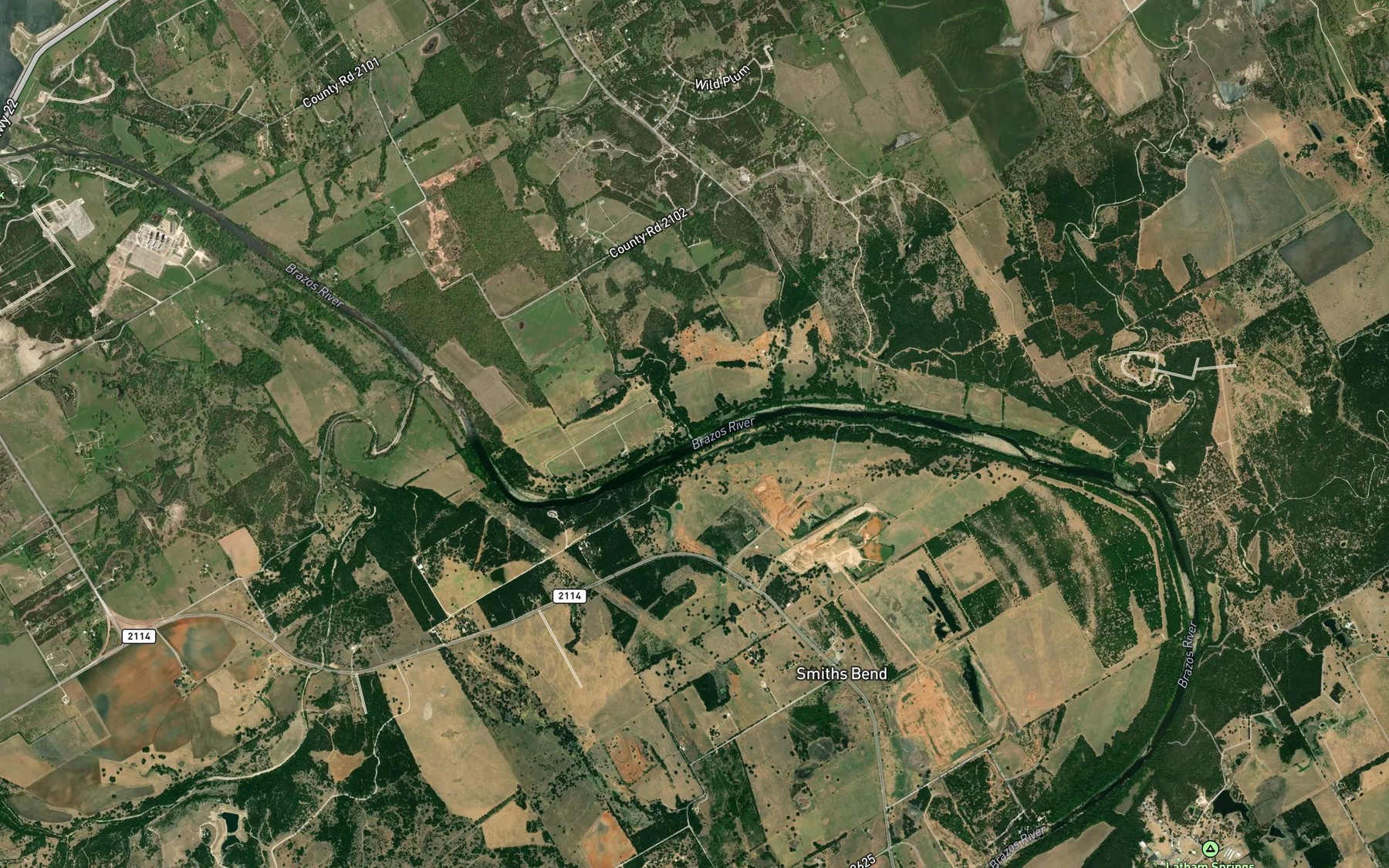 Satellite map of the Iron Creek