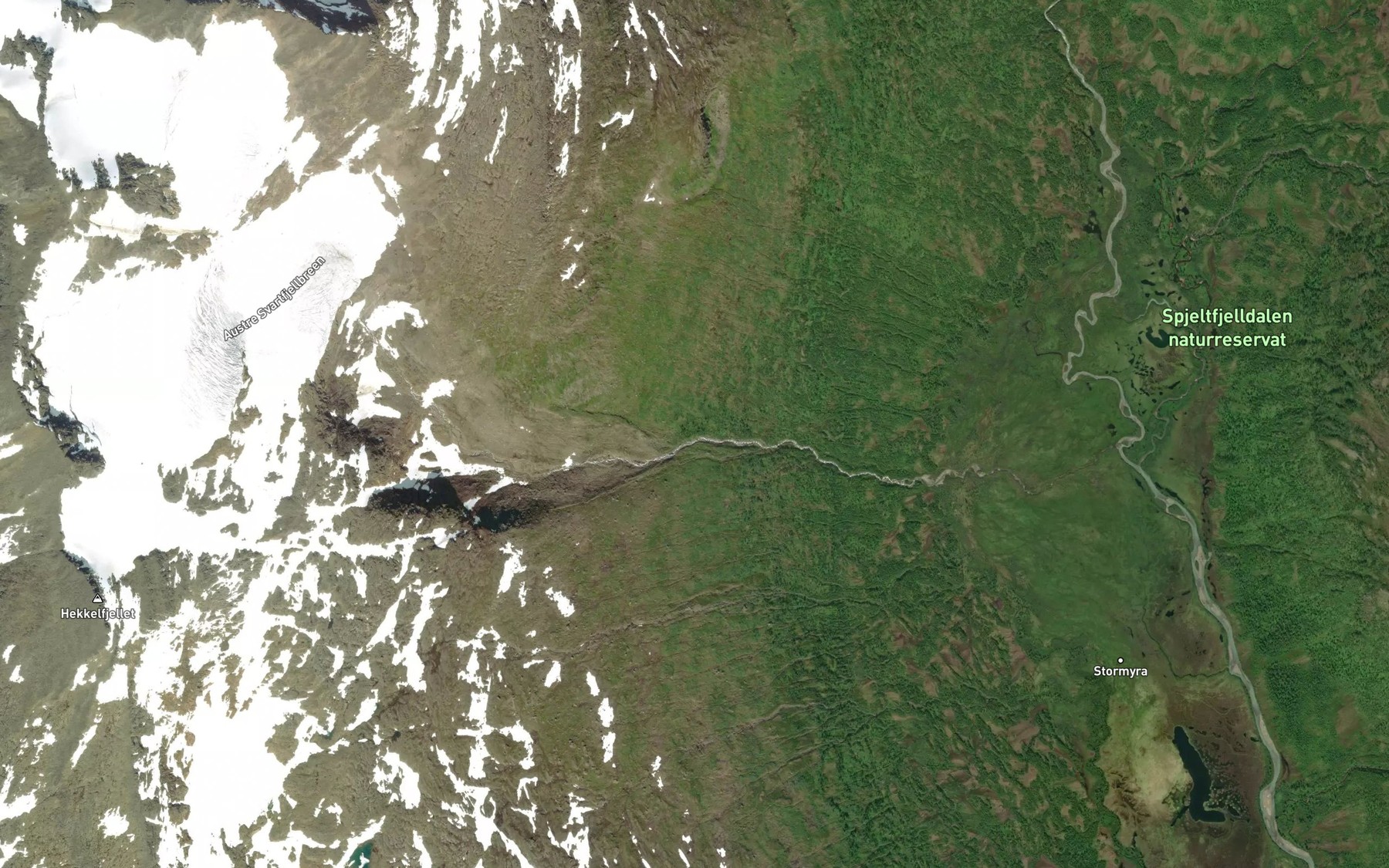 Satellite map of the Skredbekken