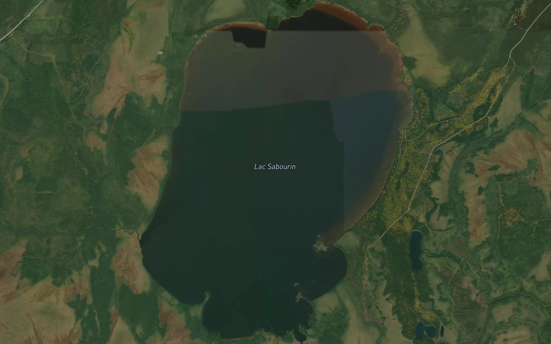 Satellite map of the Lac Sabourin