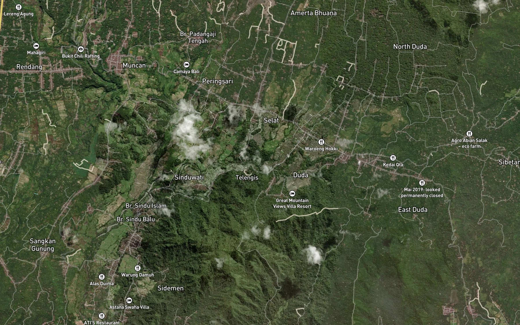 Satellite map of the Tukad Padadakan