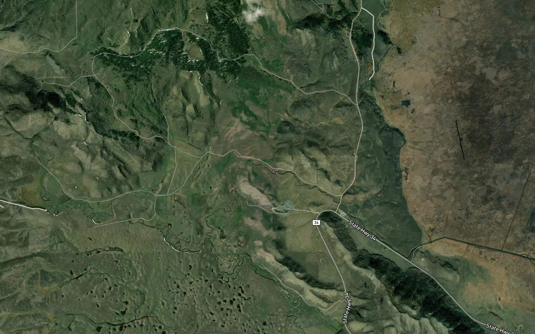 Satellite map of the Sheep Creek