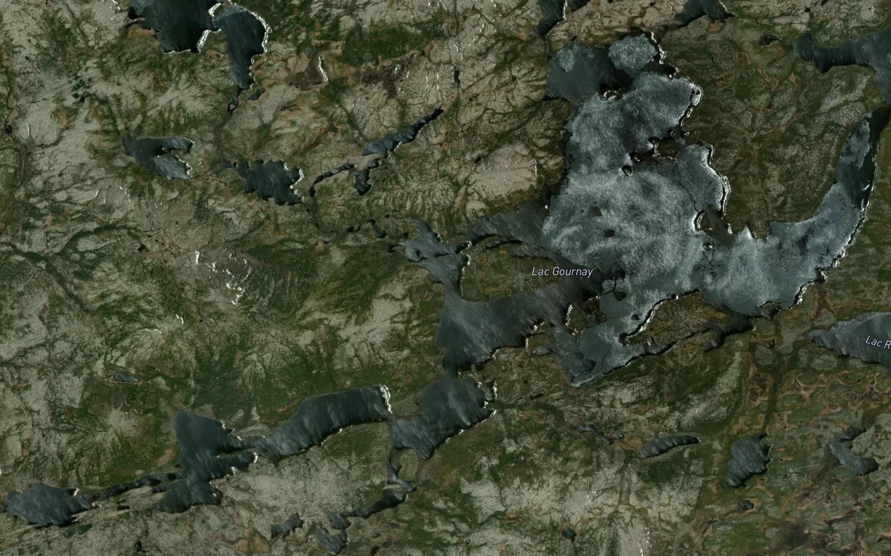 Satellite map of the Lac Gournay