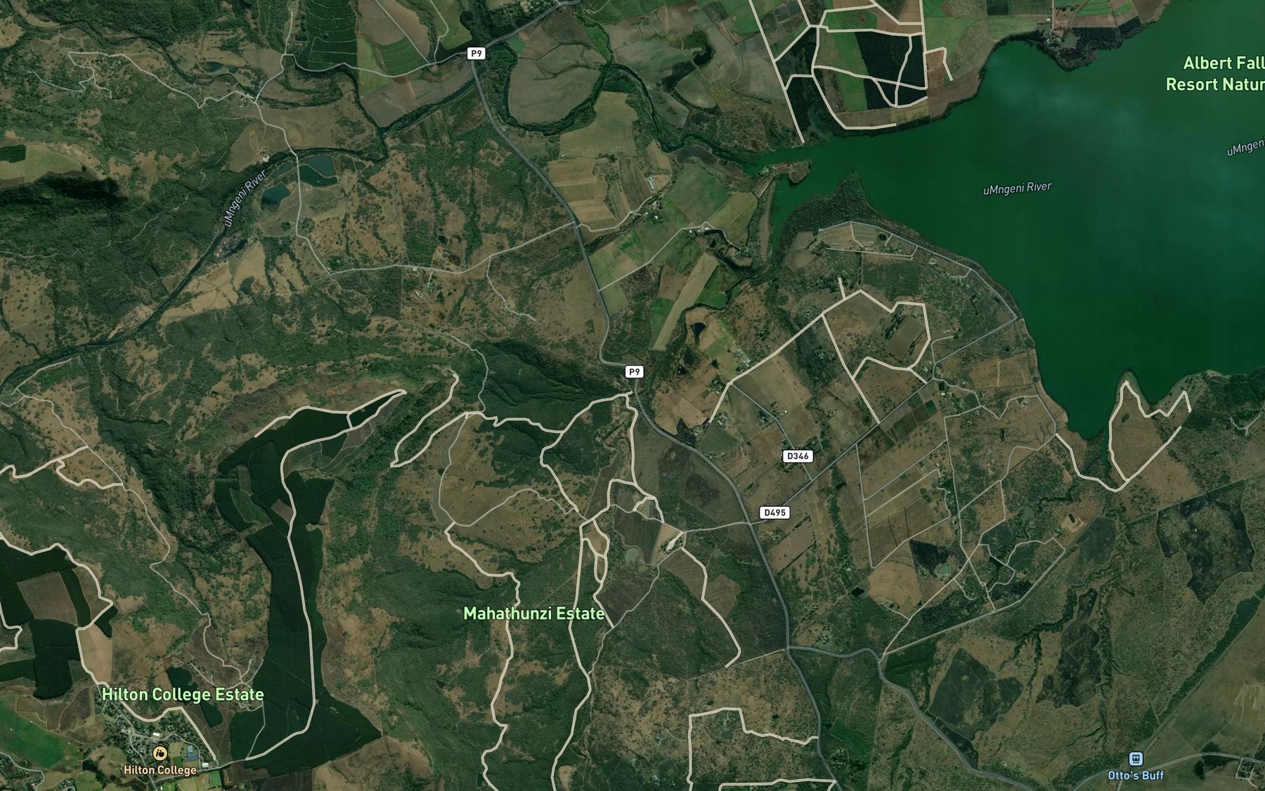 Satellite map of the Doringspruit