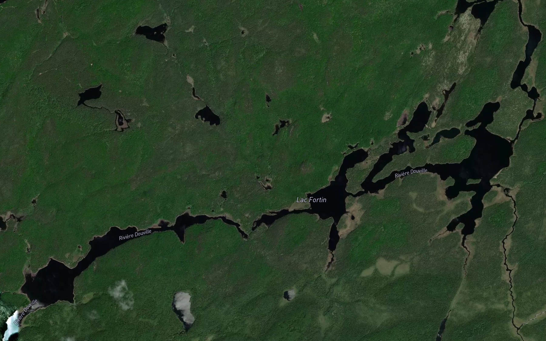 Satellite map of the Lac Fortin