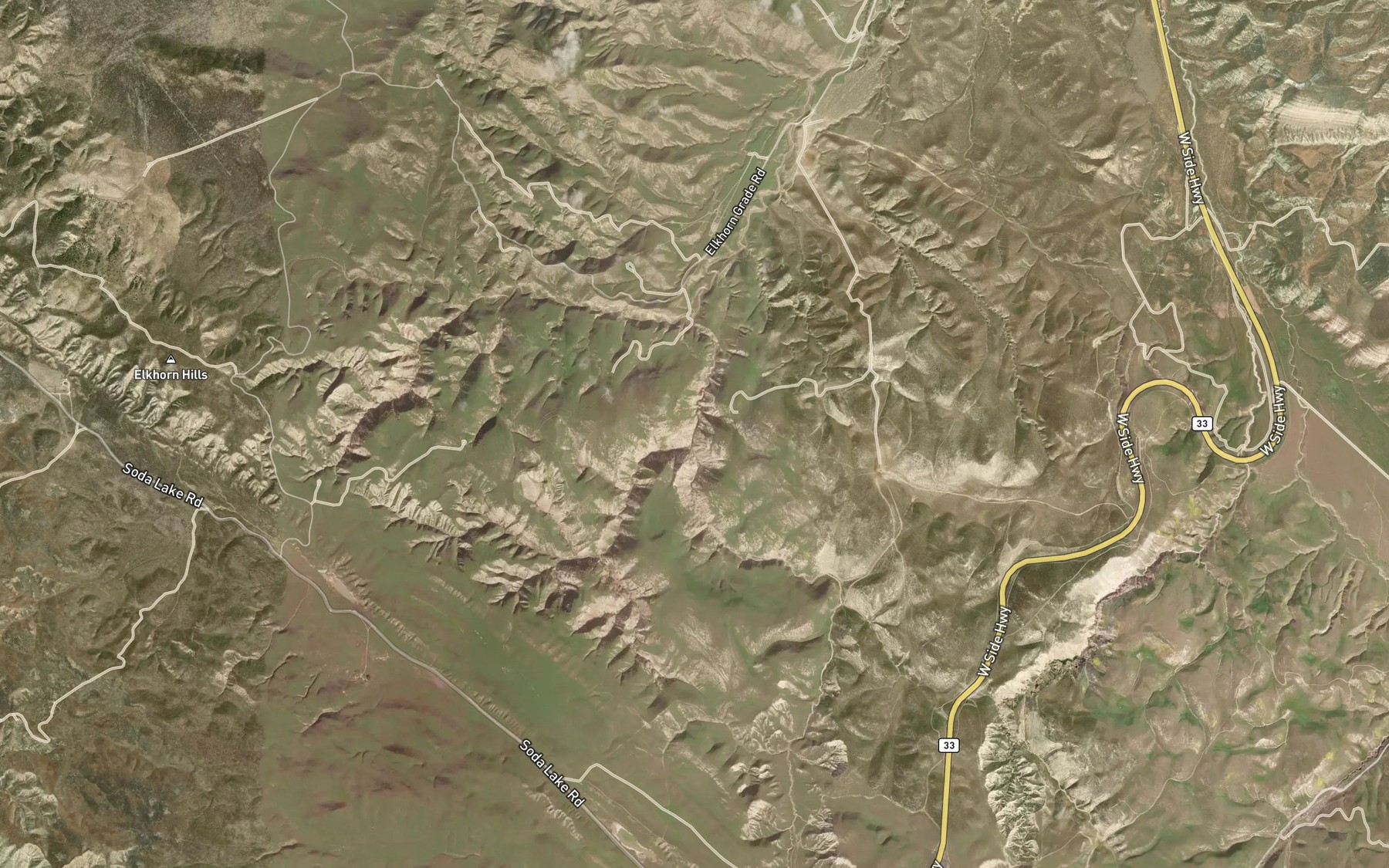 Satellite map of the Bitterwater Spring