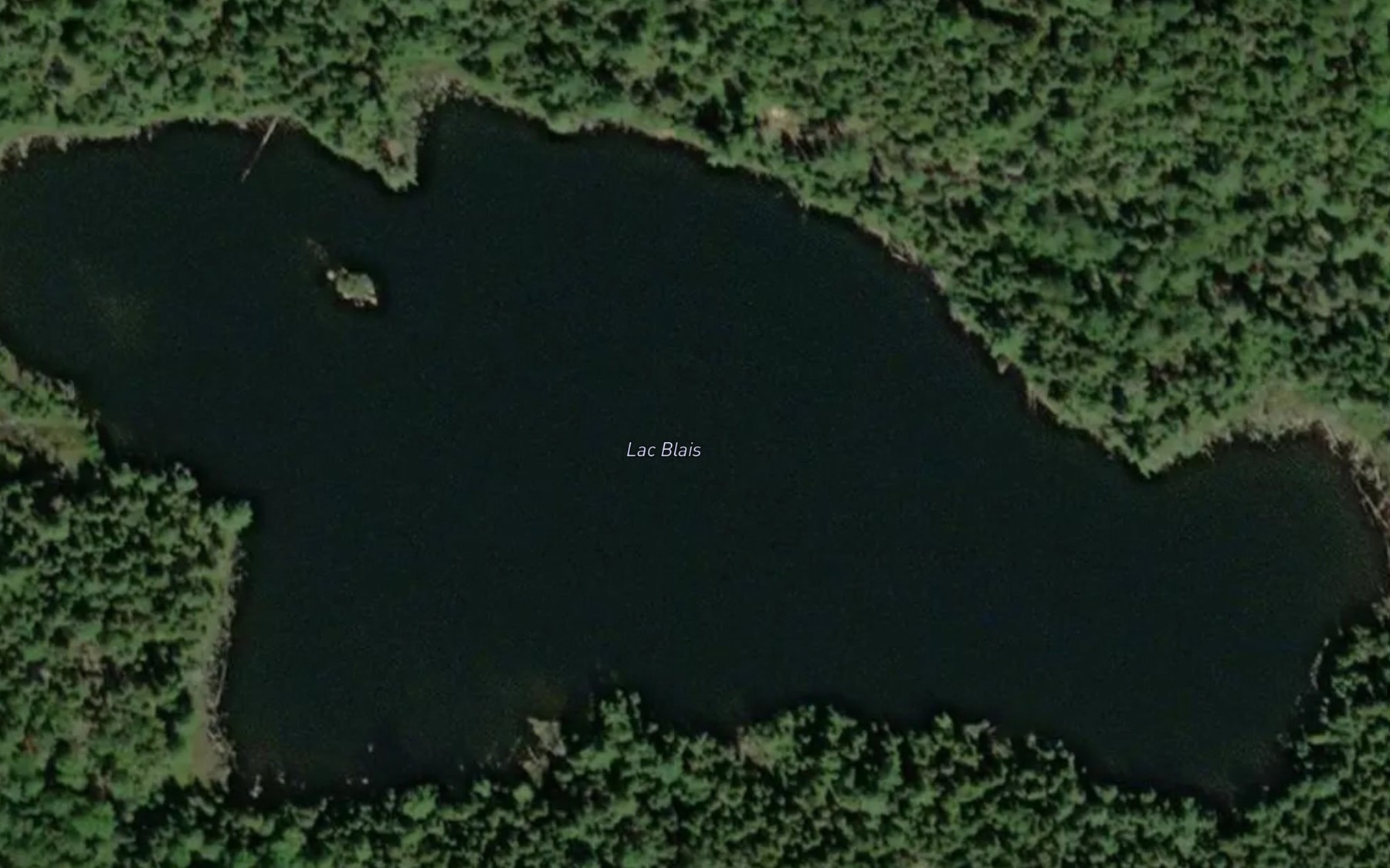 Satellite map of the Lac Blais