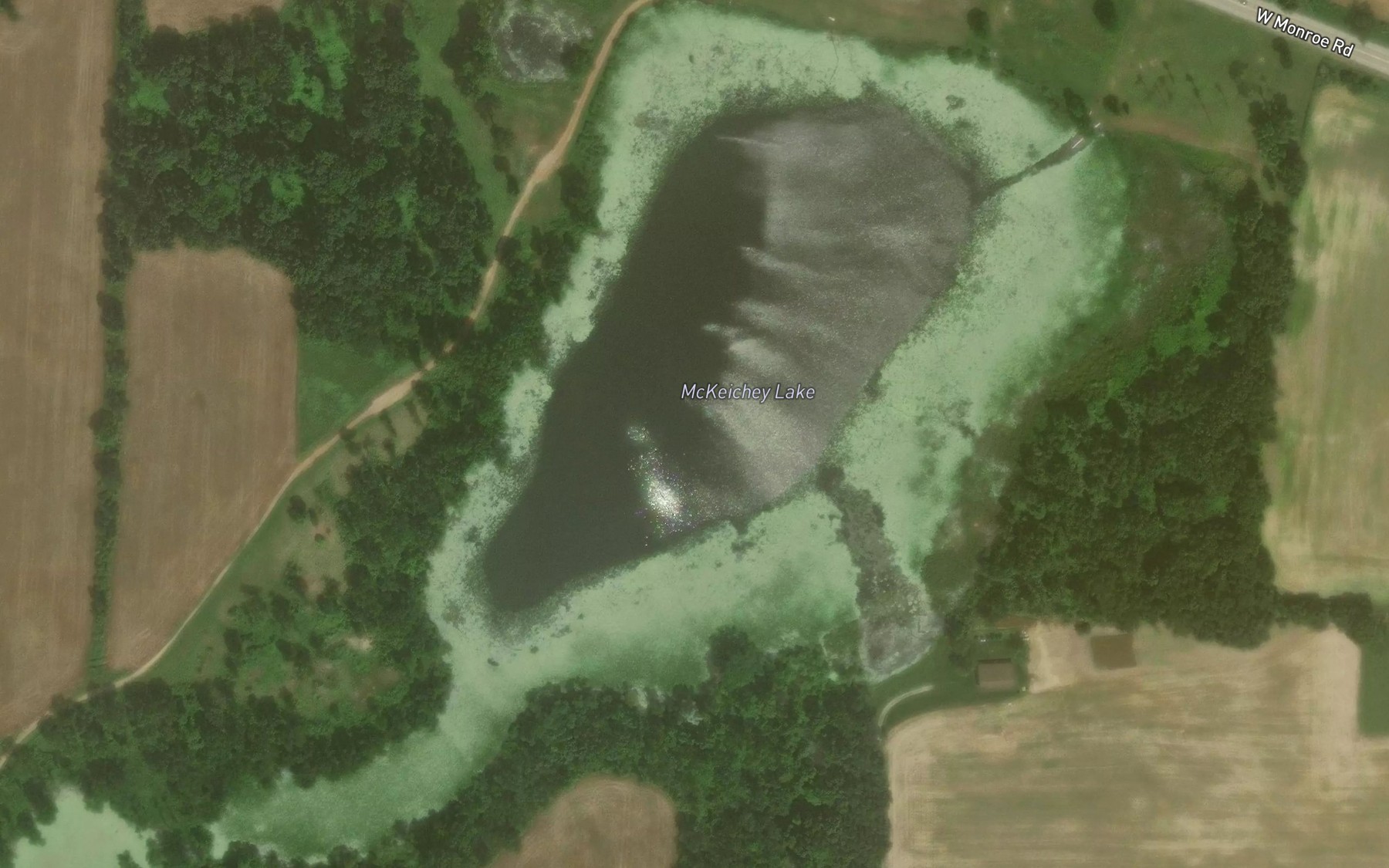 Satellite map of the McKeichey Lake