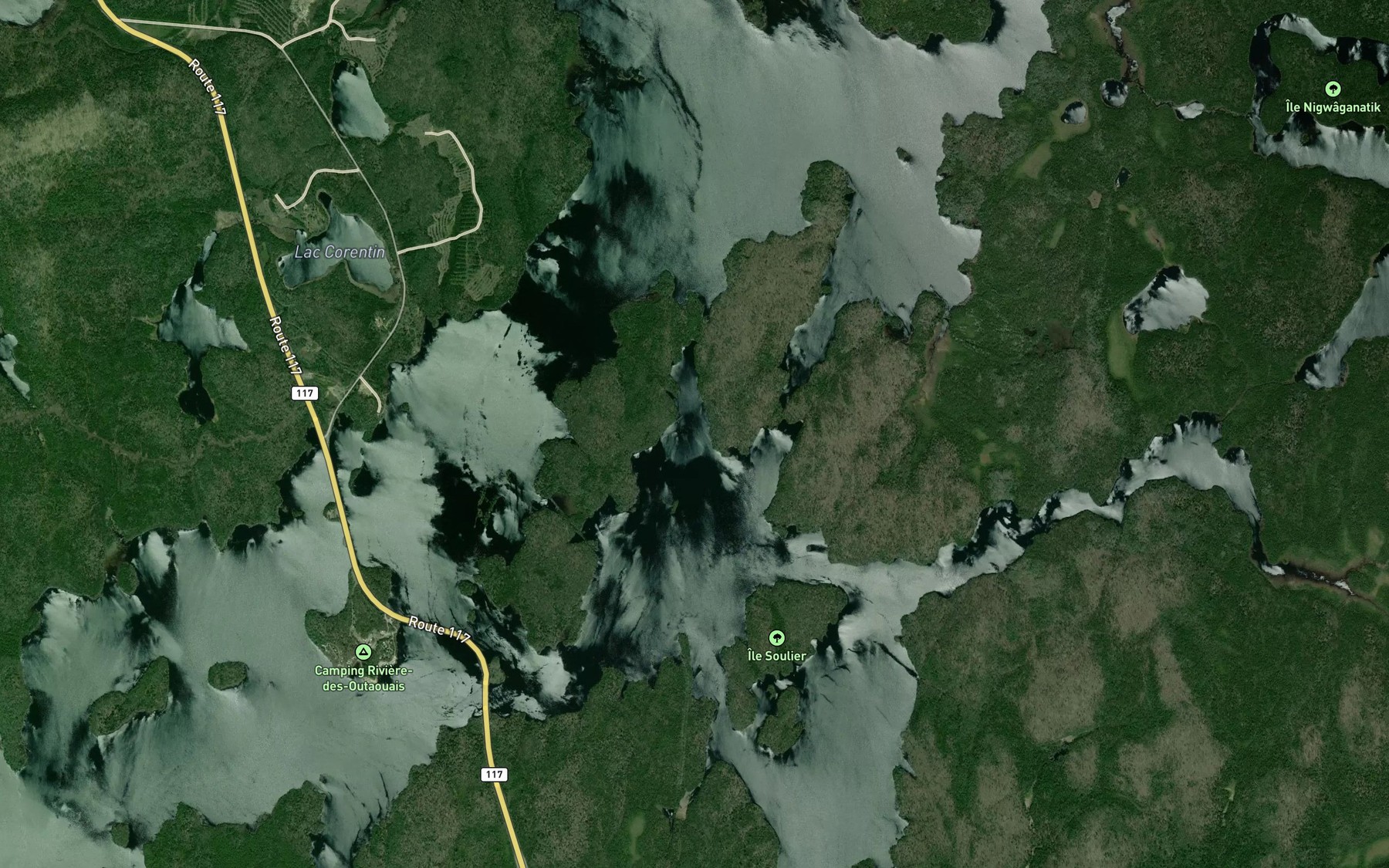 Satellite map of the Lac Cocokwan