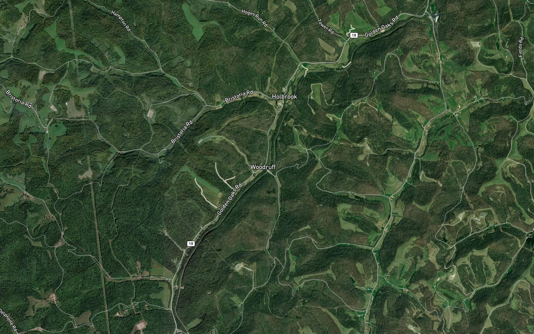 Satellite map of the Grinage Run