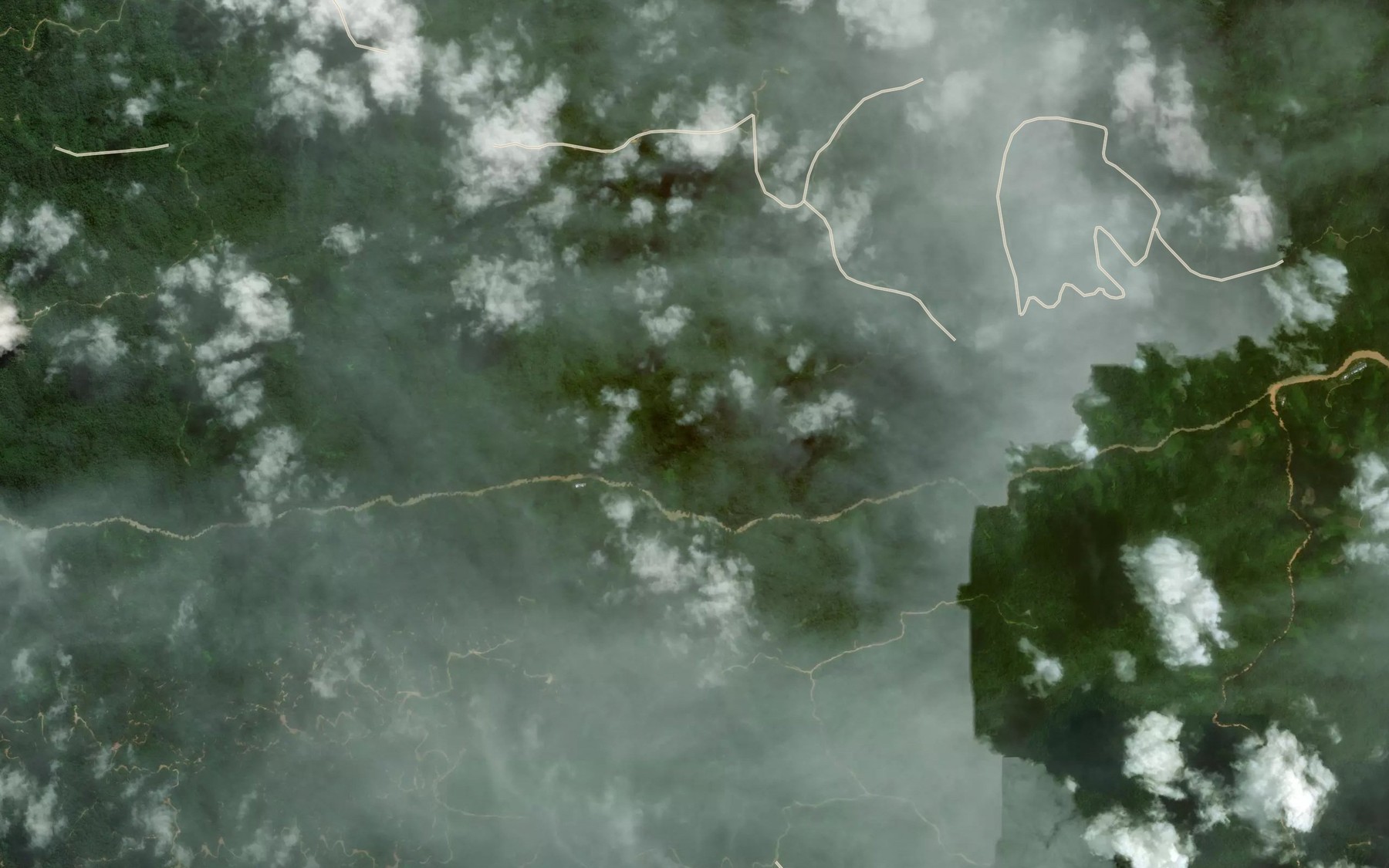 Satellite map of the Sungai Sebaning