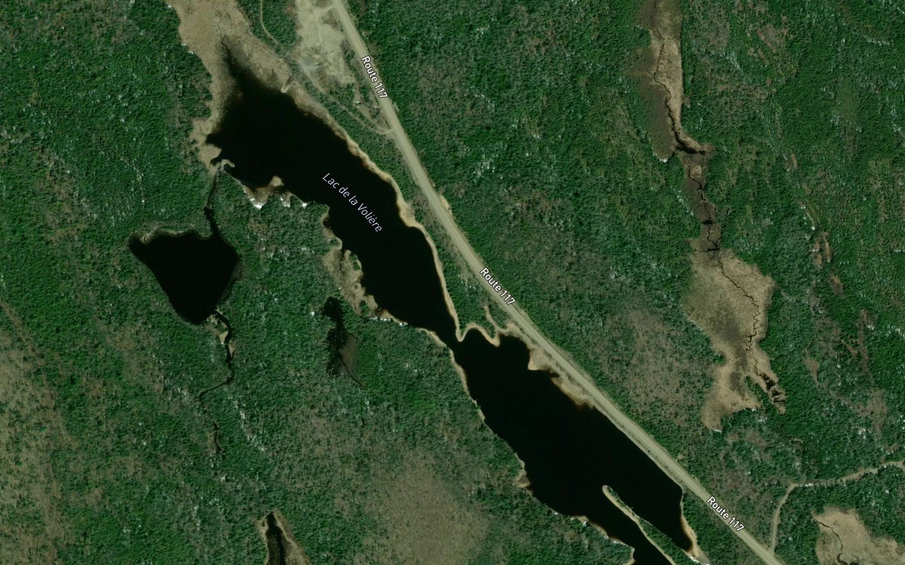 Satellite map of the Lac de la Voliere