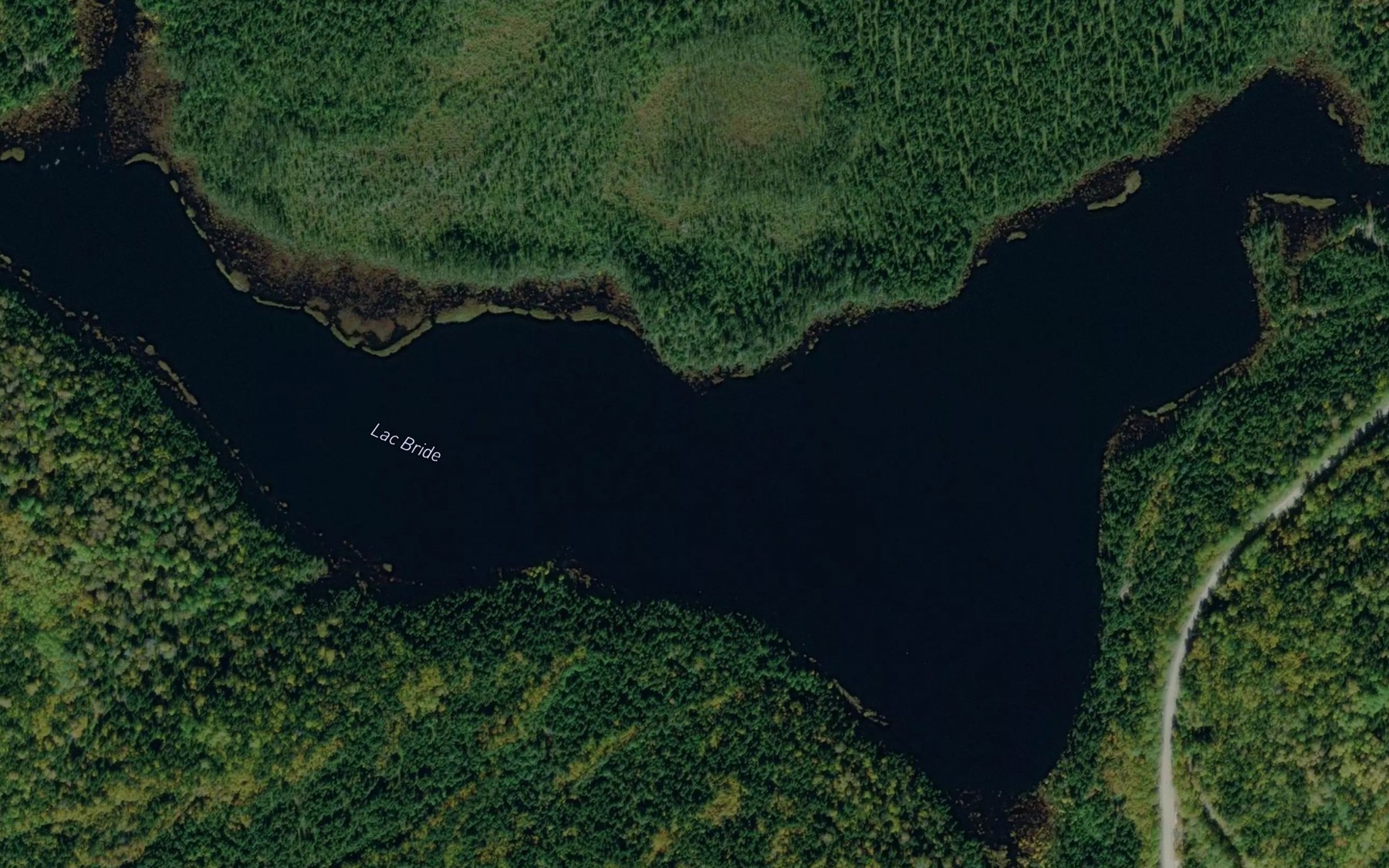 Satellite map of the Lac Bride