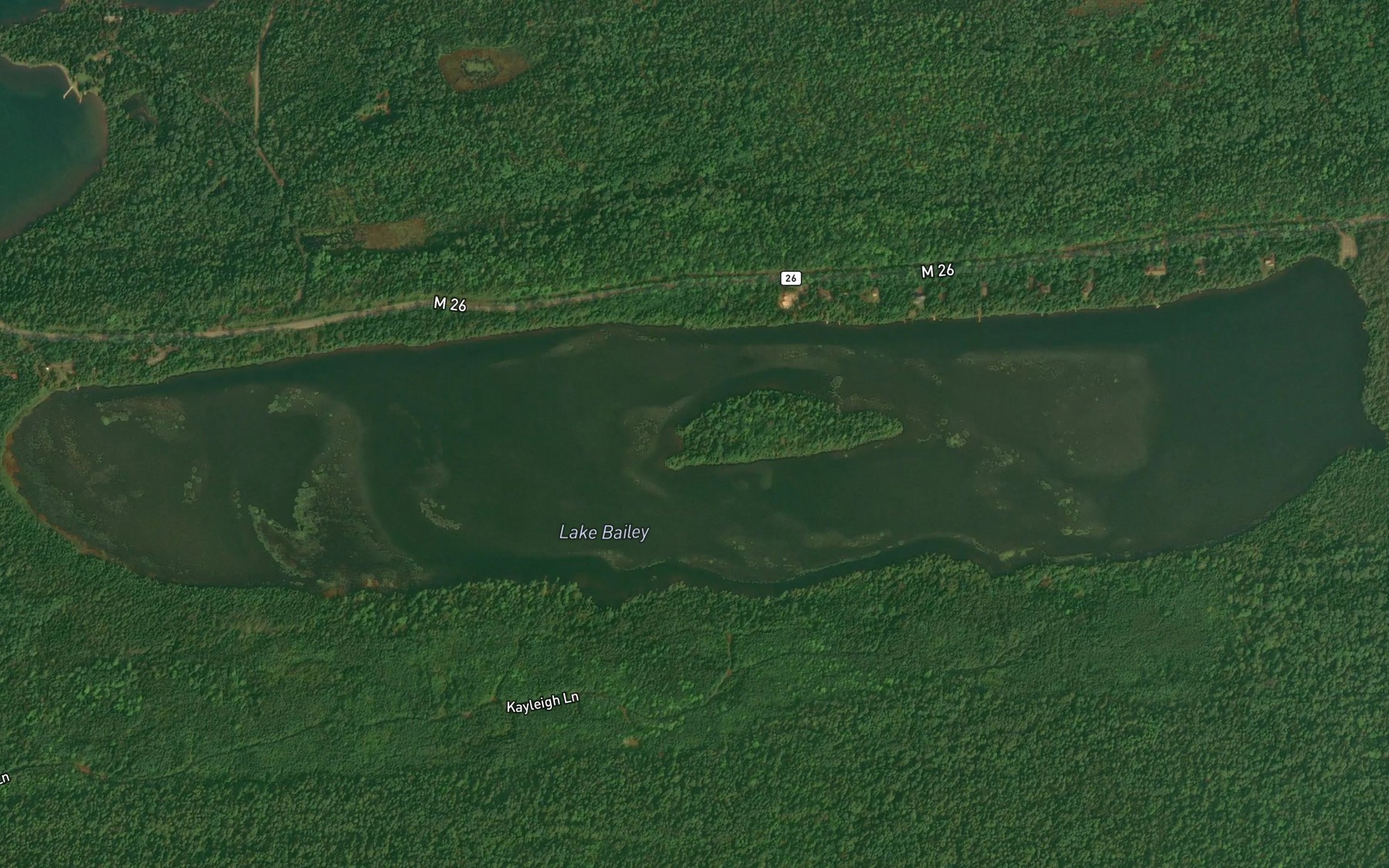 Satellite map of the Lake Bailey