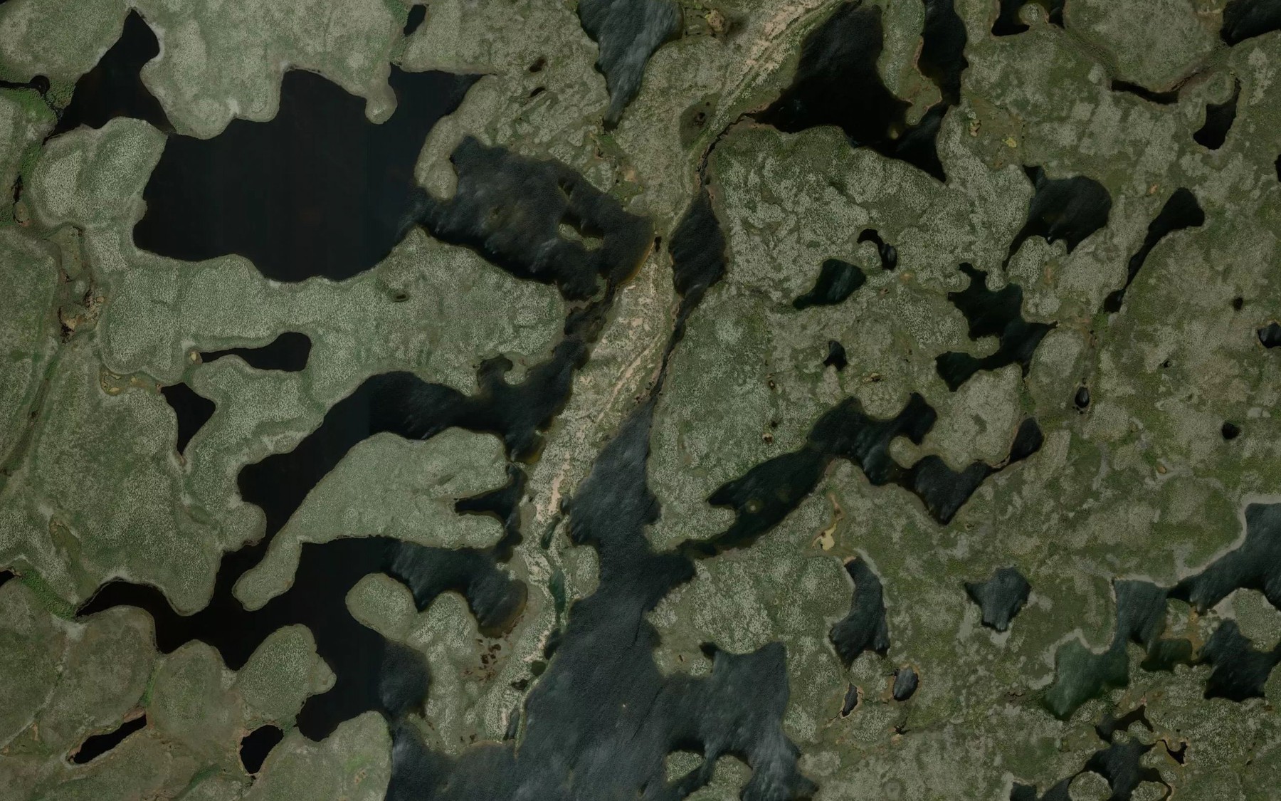 Satellite map of the Caribou Hoof River