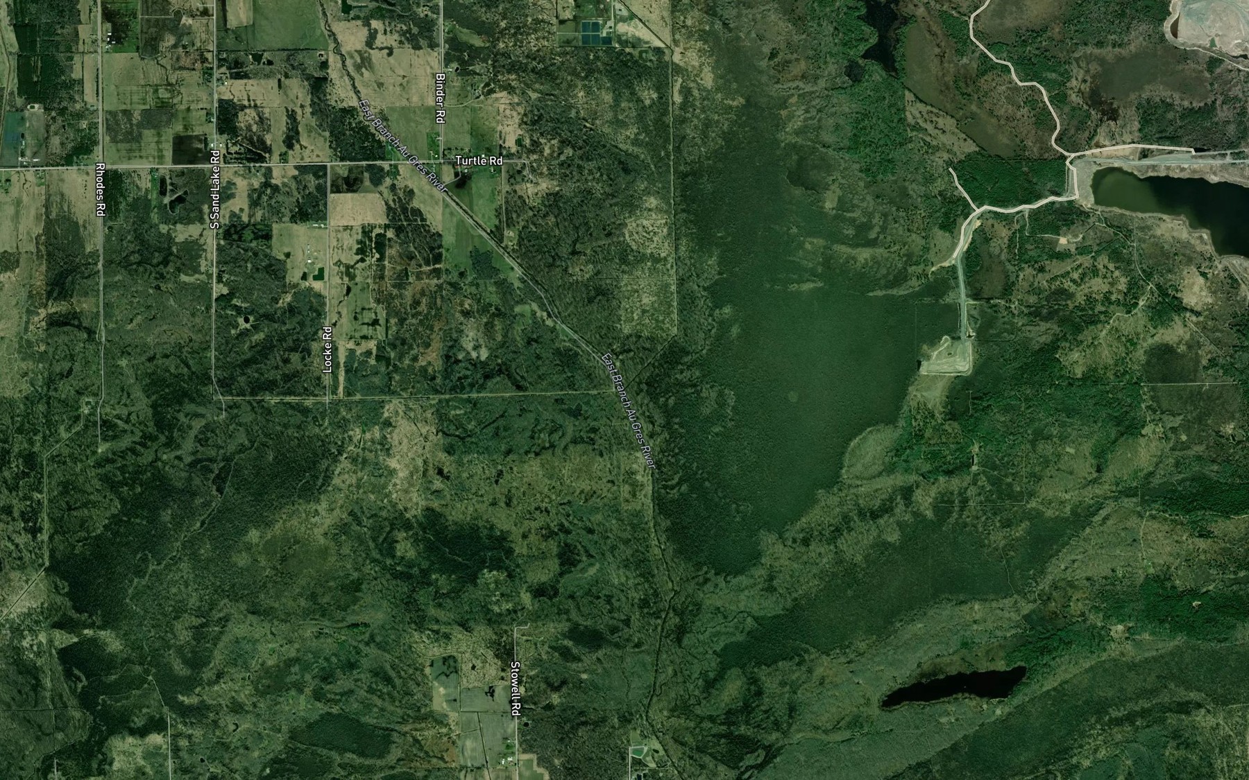 Satellite map of the McMullen Drain