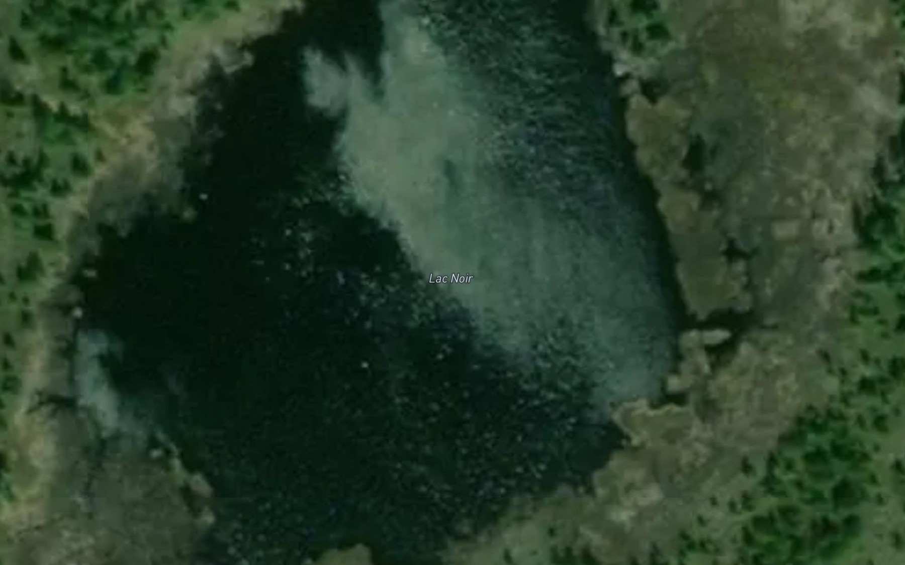 Satellite map of the Lac Noir