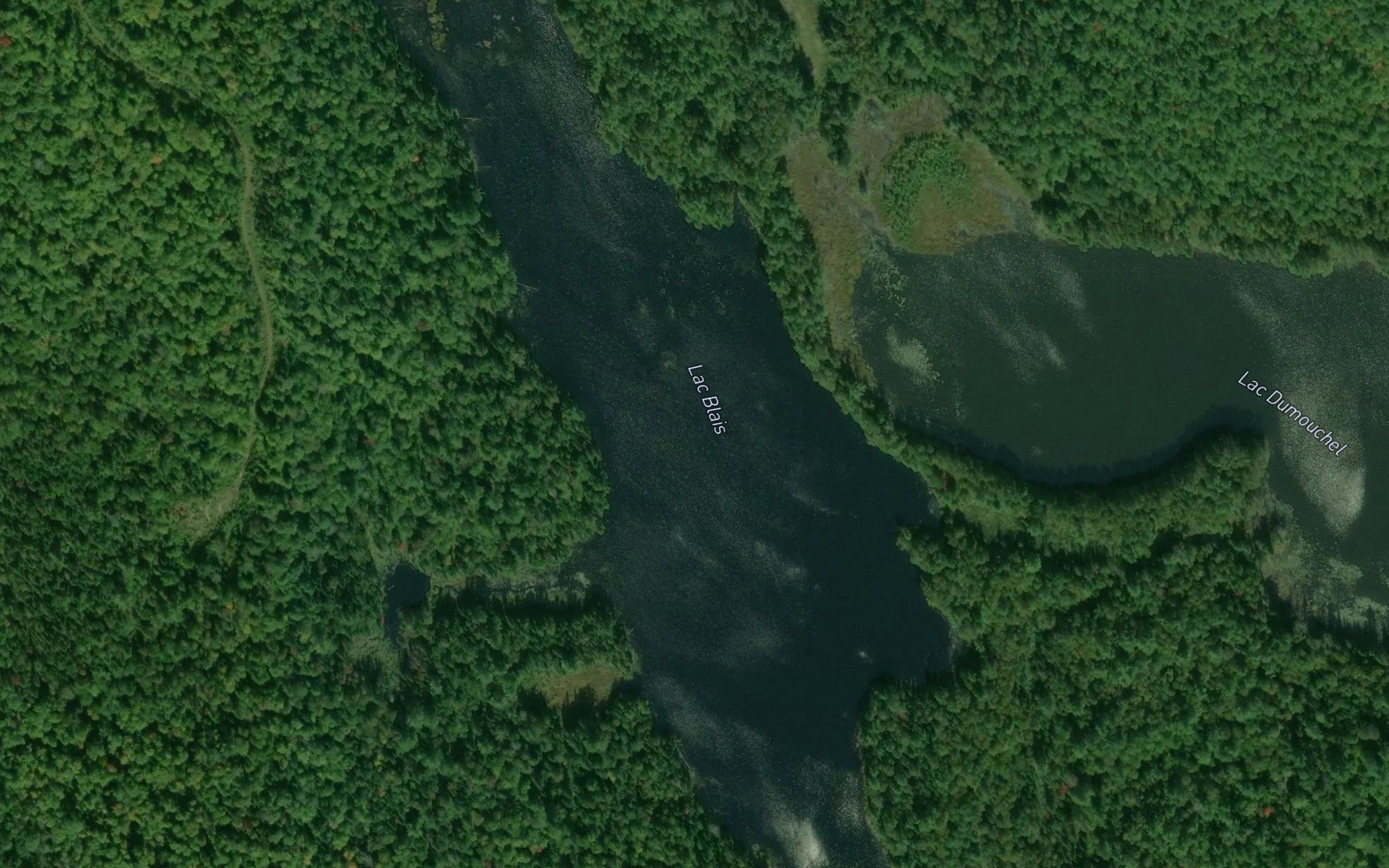 Satellite map of the Lac Blais