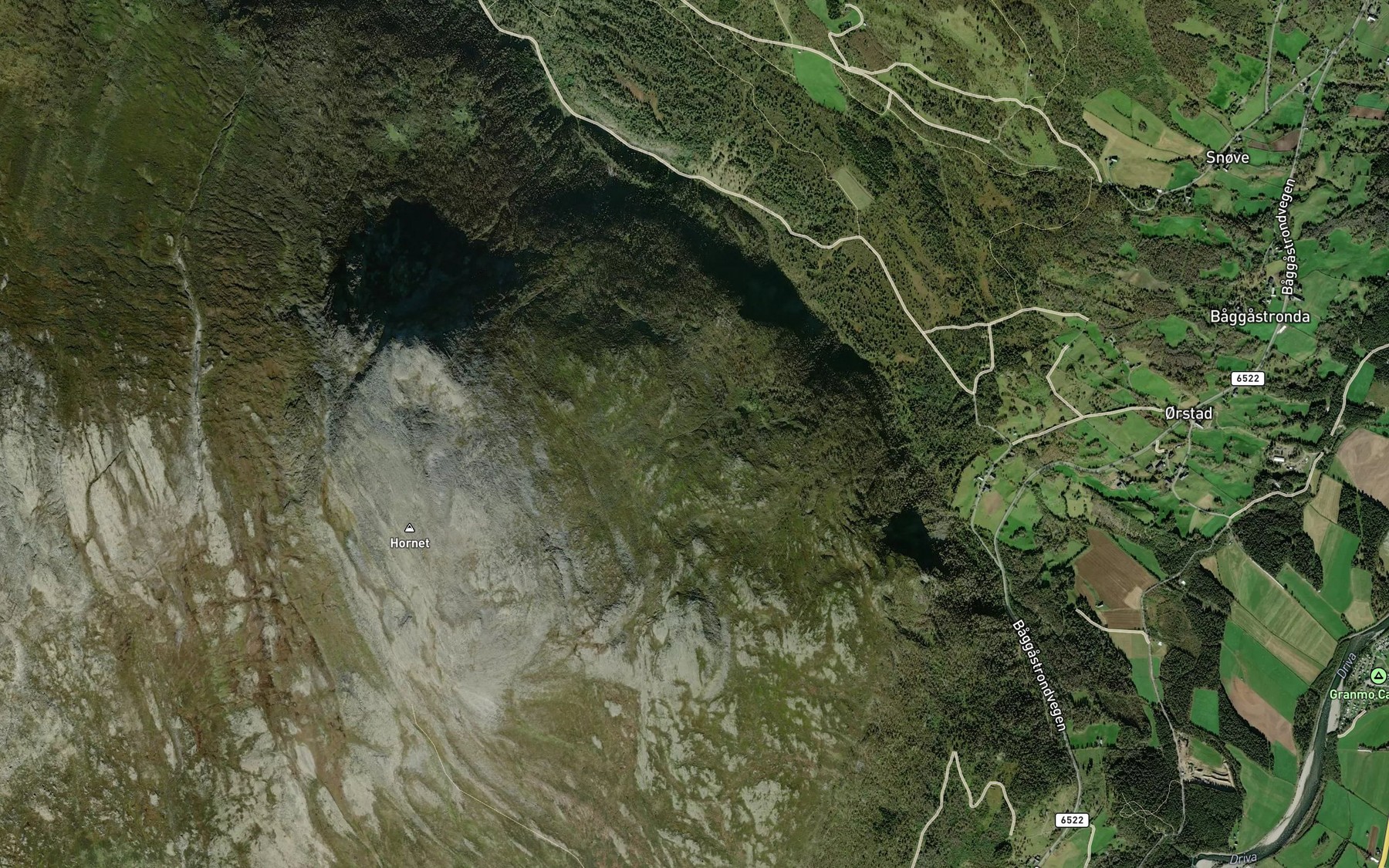 Satellite map of the Saeterbekken