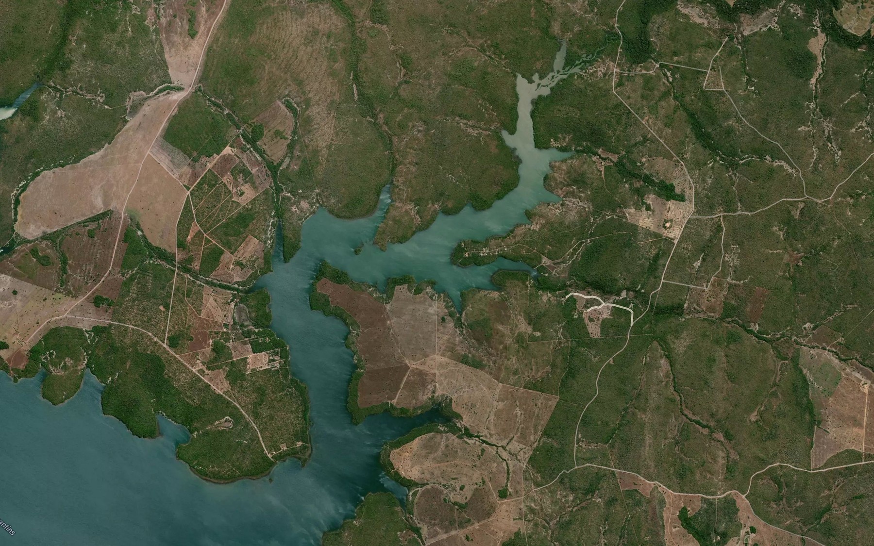 Satellite map of the Corrego Lajeado