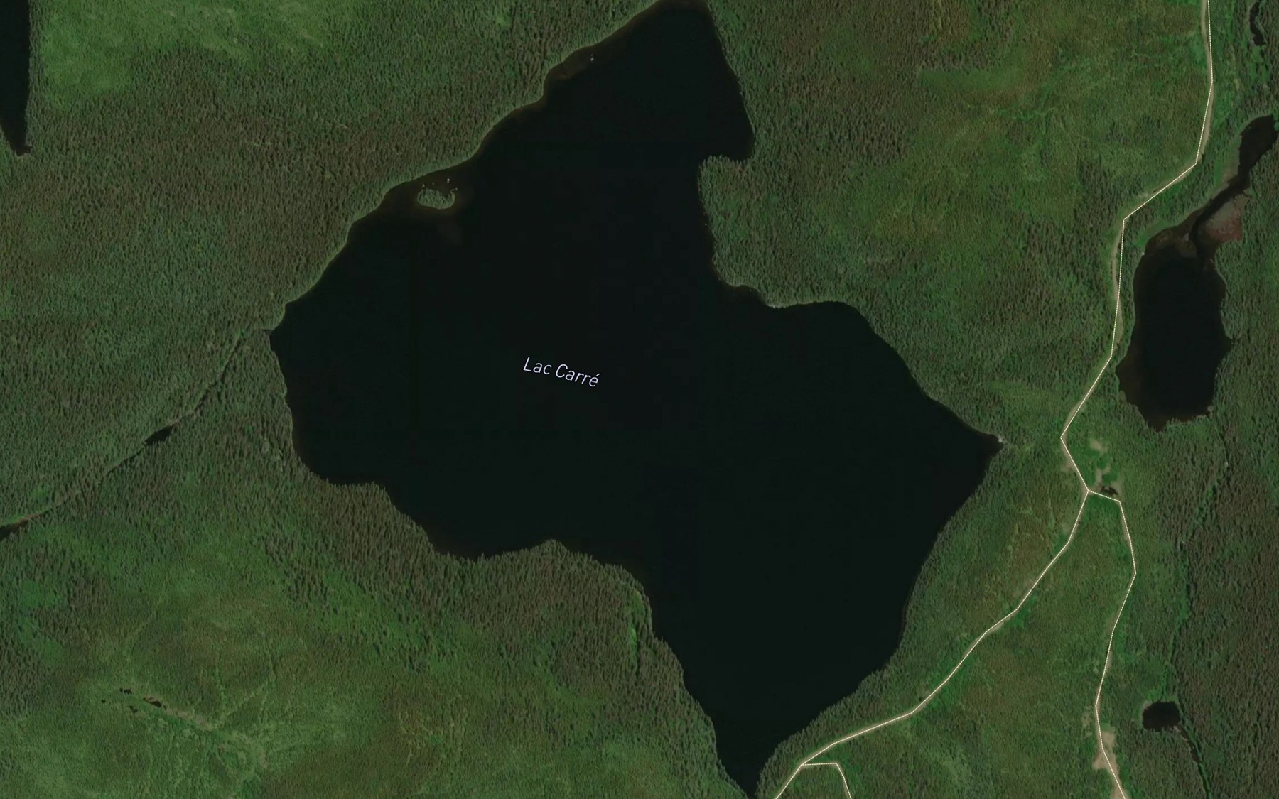 Satellite map of the Lac Carre