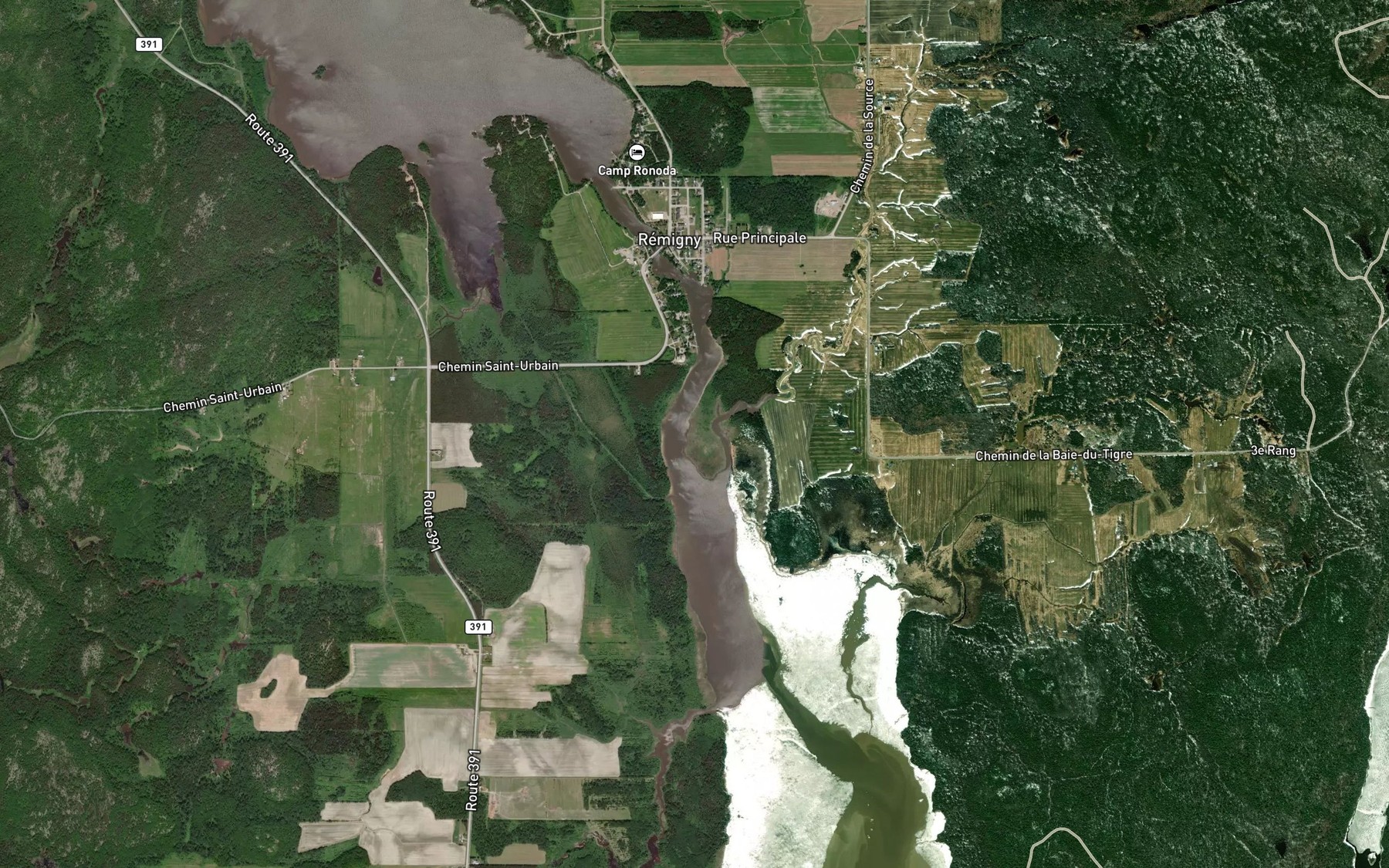 Satellite map of the Riviere Barriere