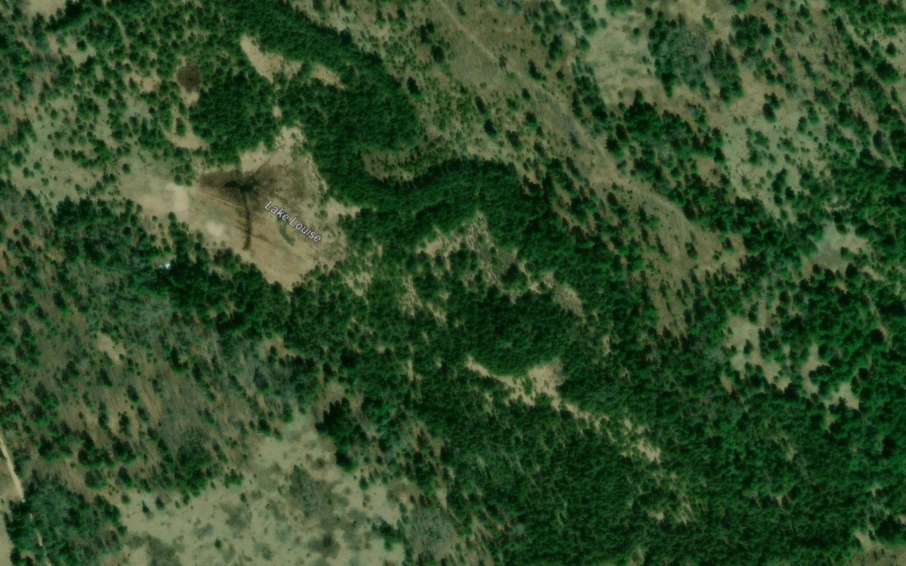 Satellite map of the Lake Louise