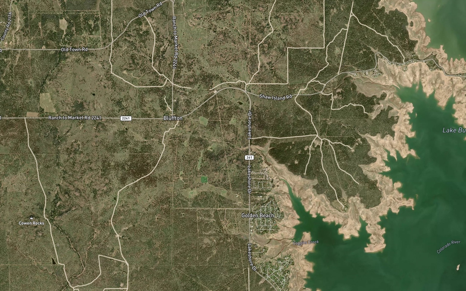 Satellite map of the Redrock Creek