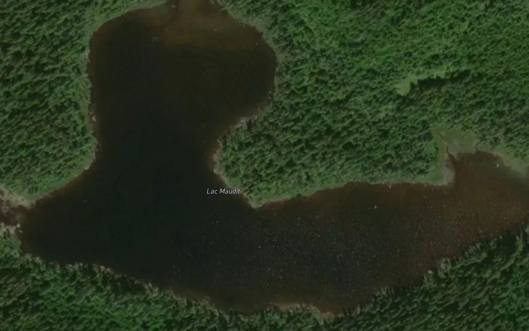 Satellite map of the Lac Maudit