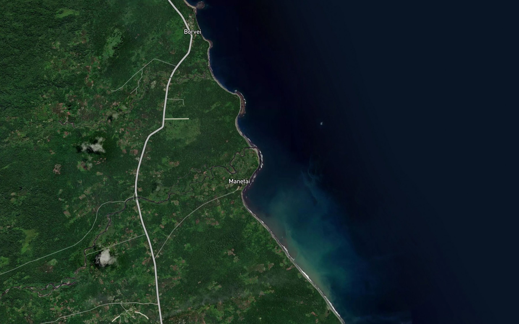 Satellite map of the Tarara River