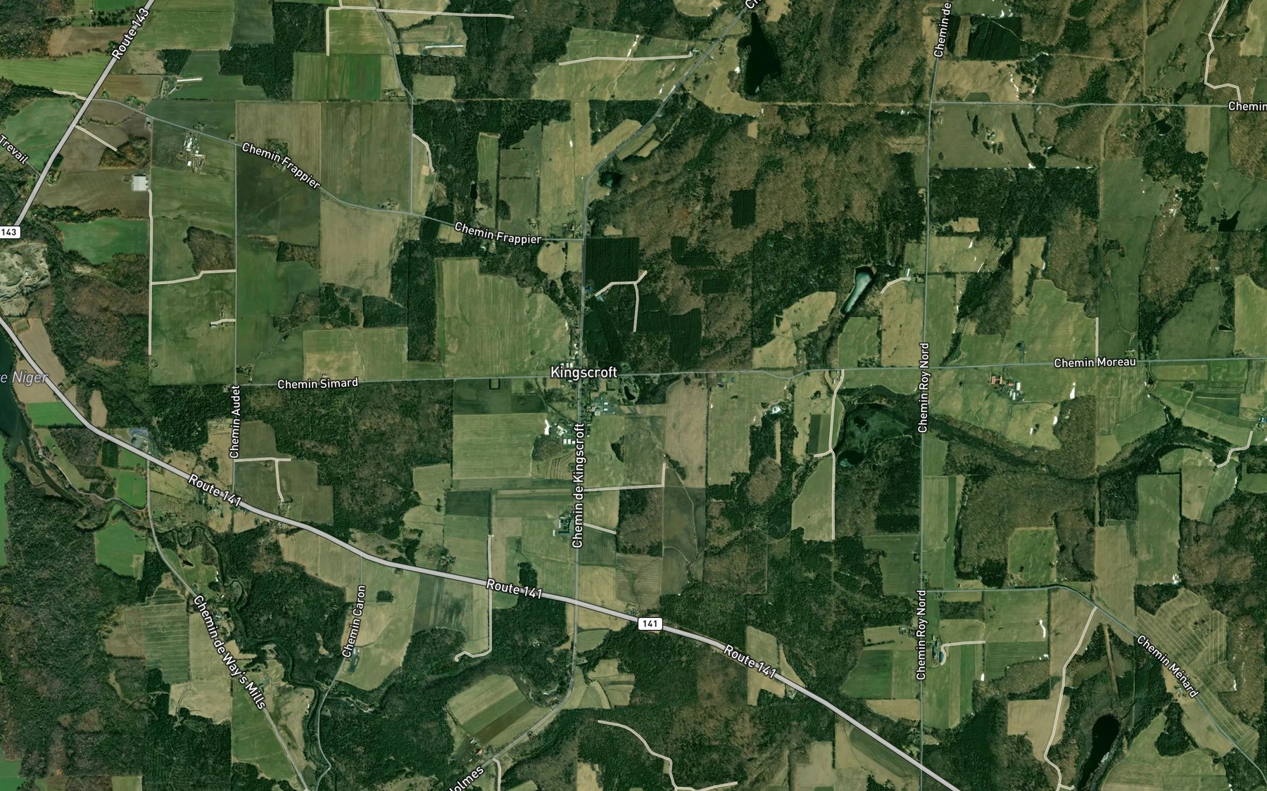 Satellite map of the Lac Labbe