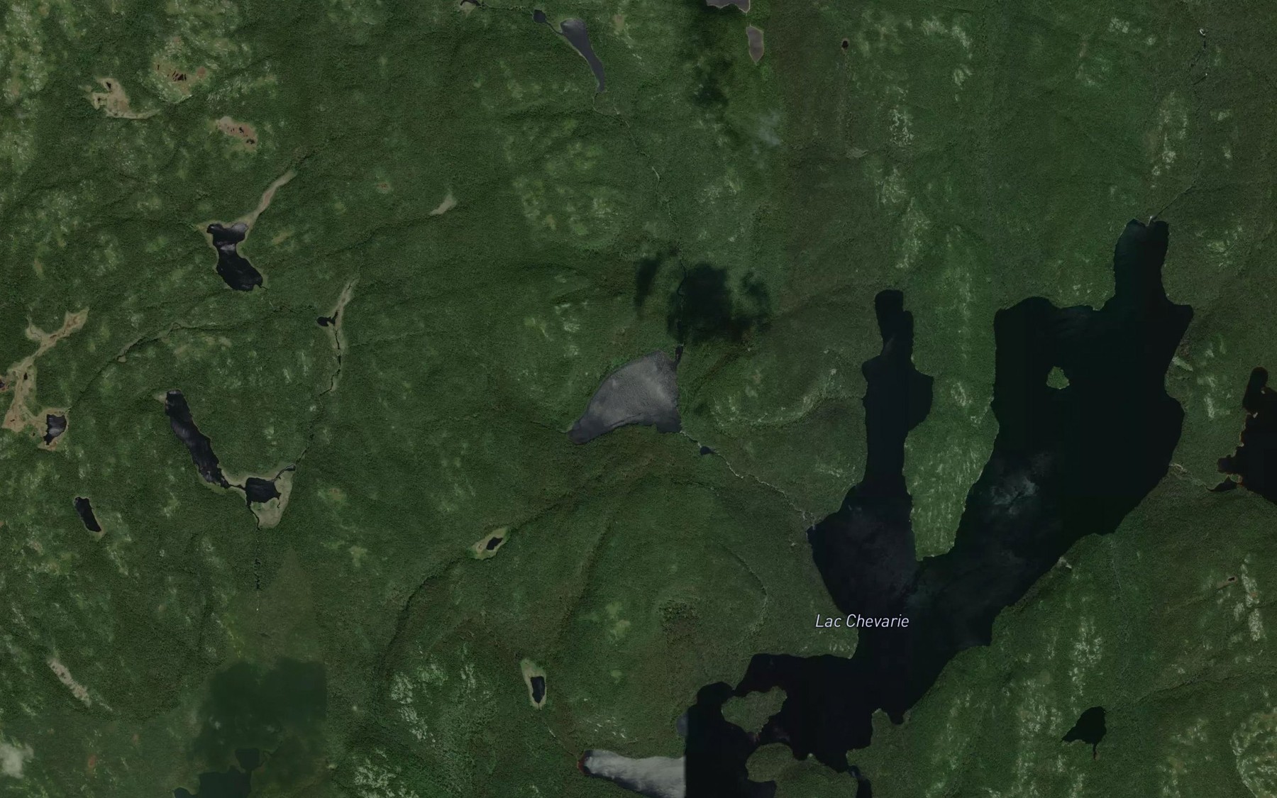 Satellite map of the Lac des Grand'Haches