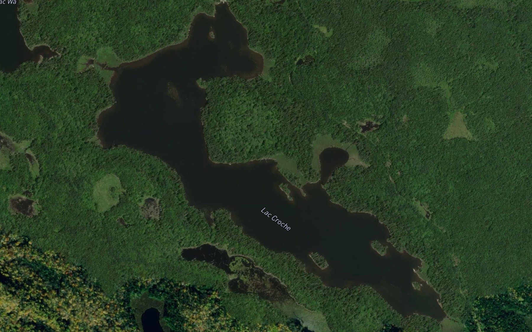 Satellite map of the Lac Croche