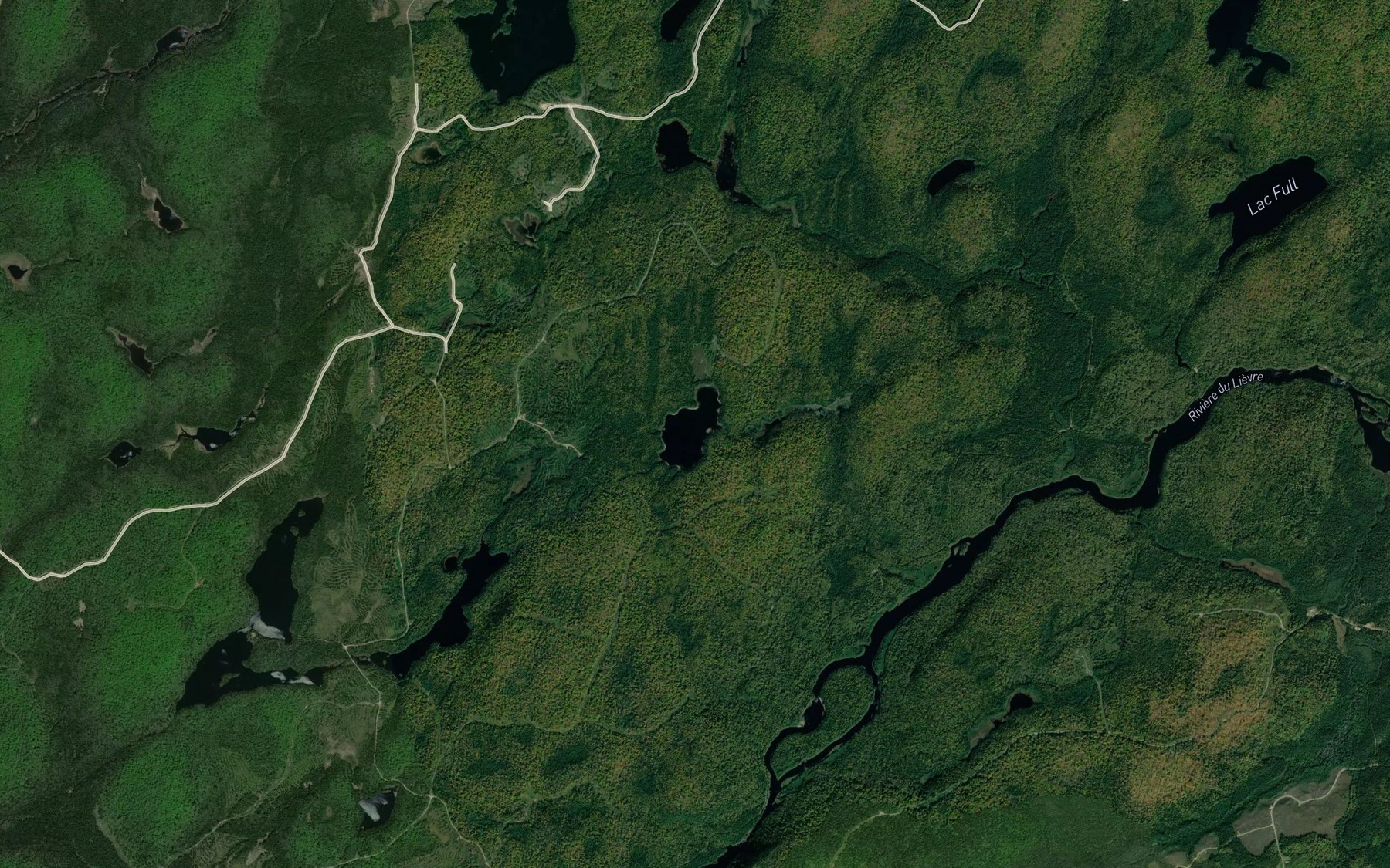 Satellite map of the Lac Landry