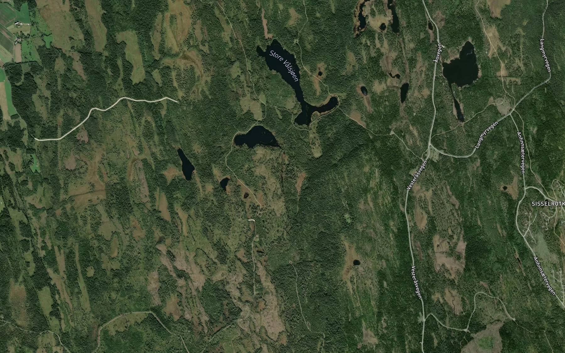 Satellite map of the Valsjoelva
