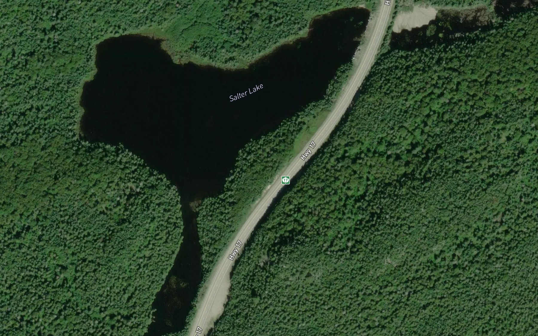 Satellite map of the Salter Lake