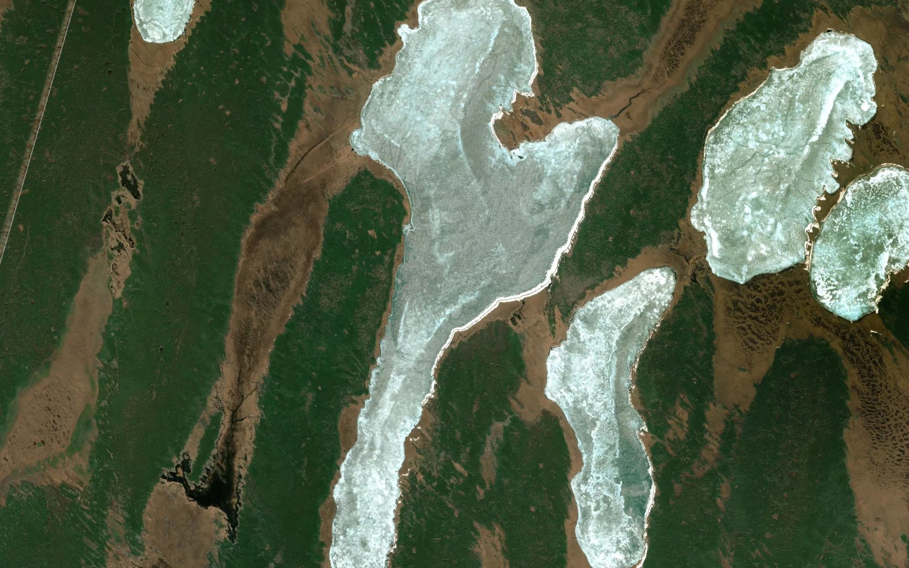 Satellite map of the Archies Lake