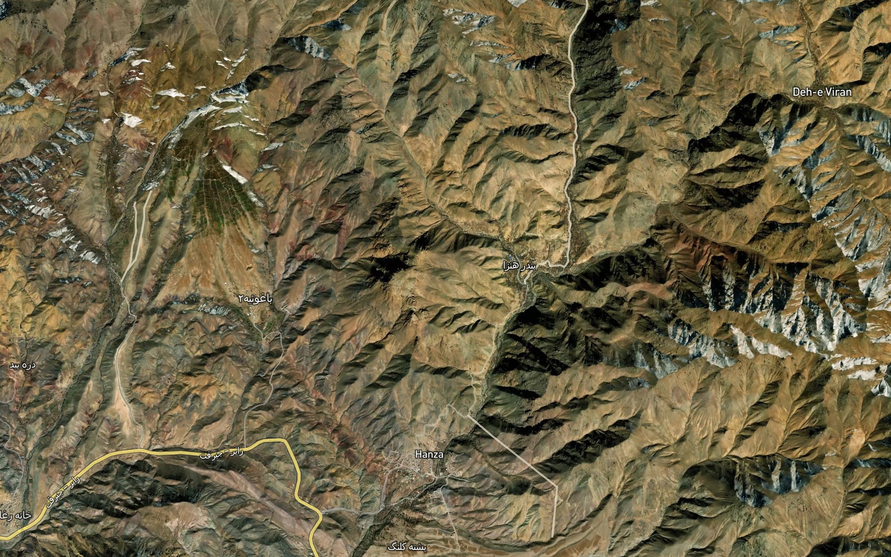 Satellite map of the Cheshmeh-ye Sar Cheshmeh