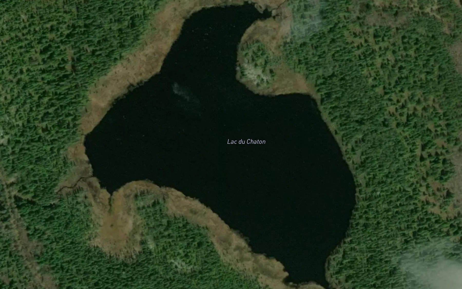 Satellite map of the Lac du Chaton