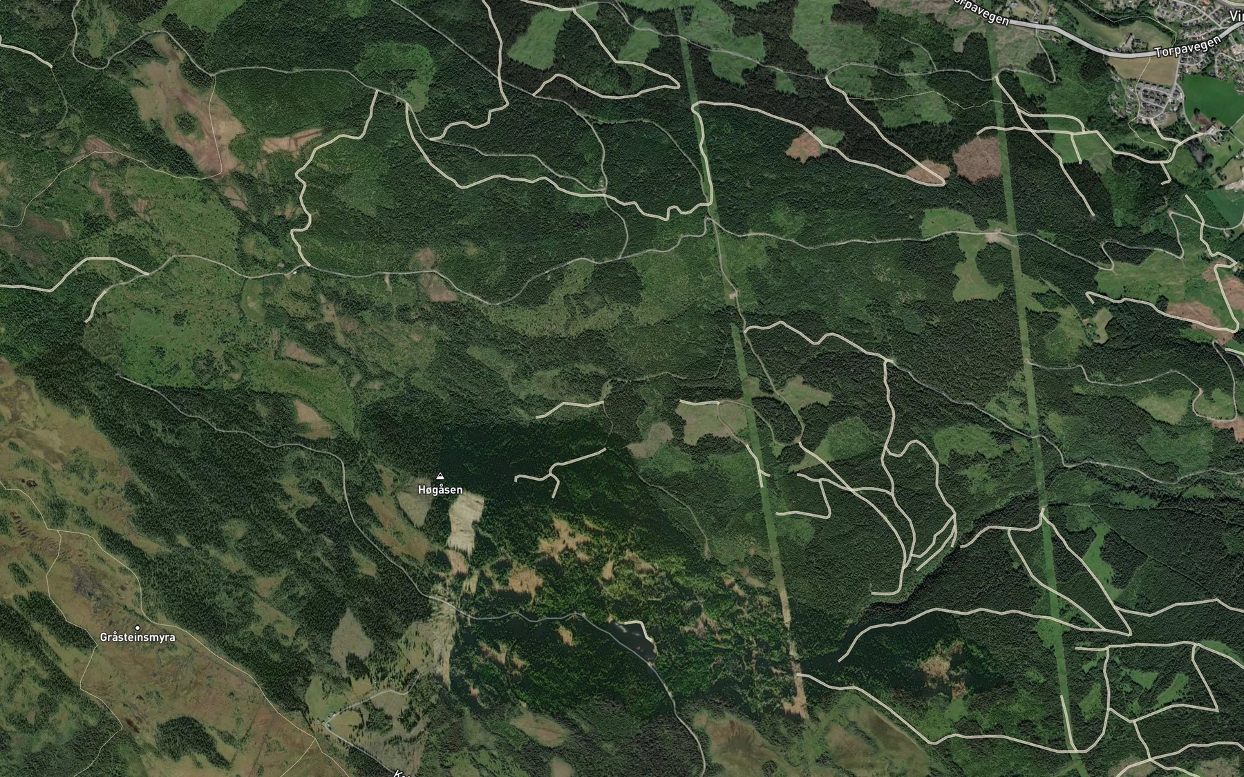 Satellite map of the Klengesvebekken