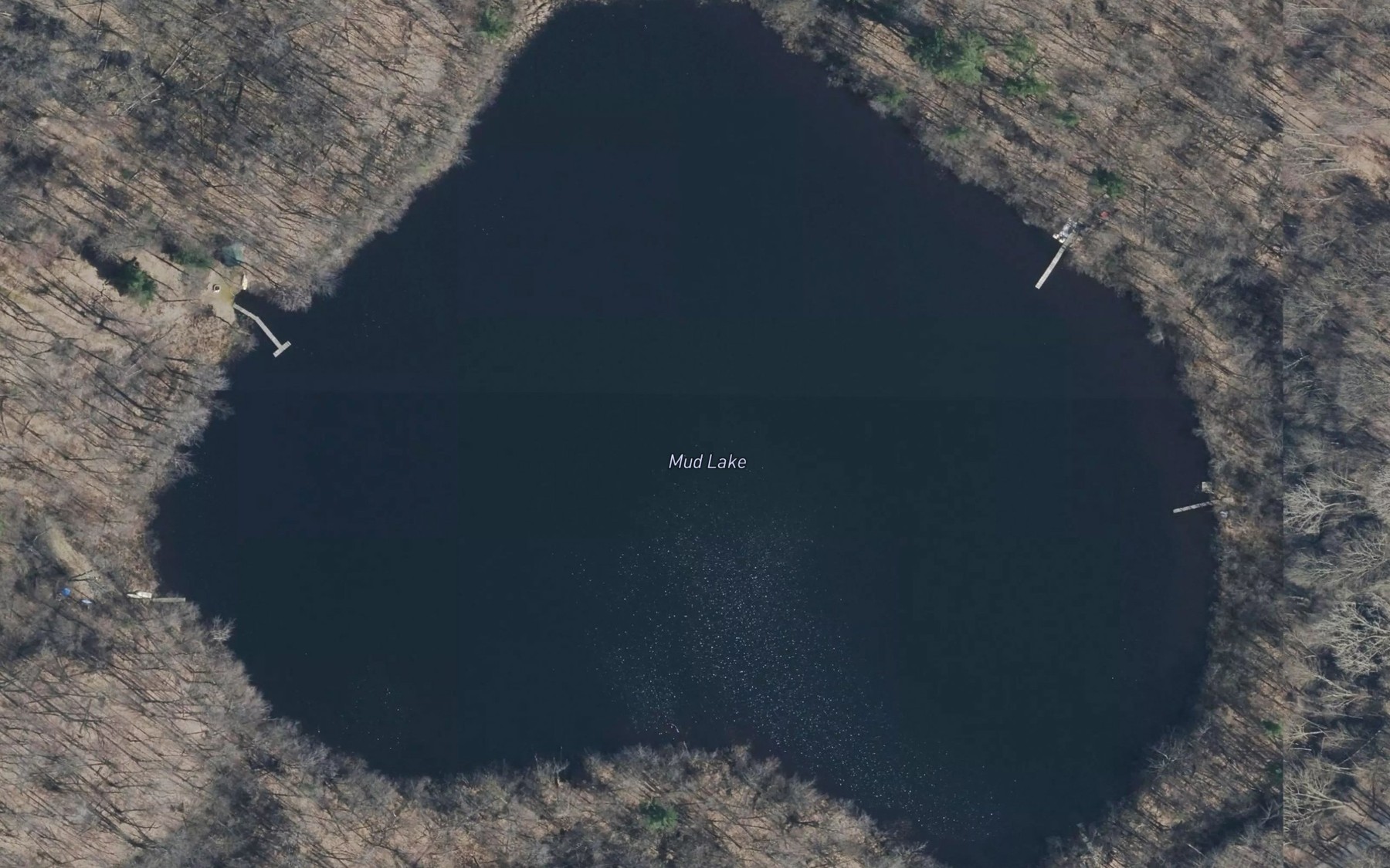 Satellite map of the Mud Lake
