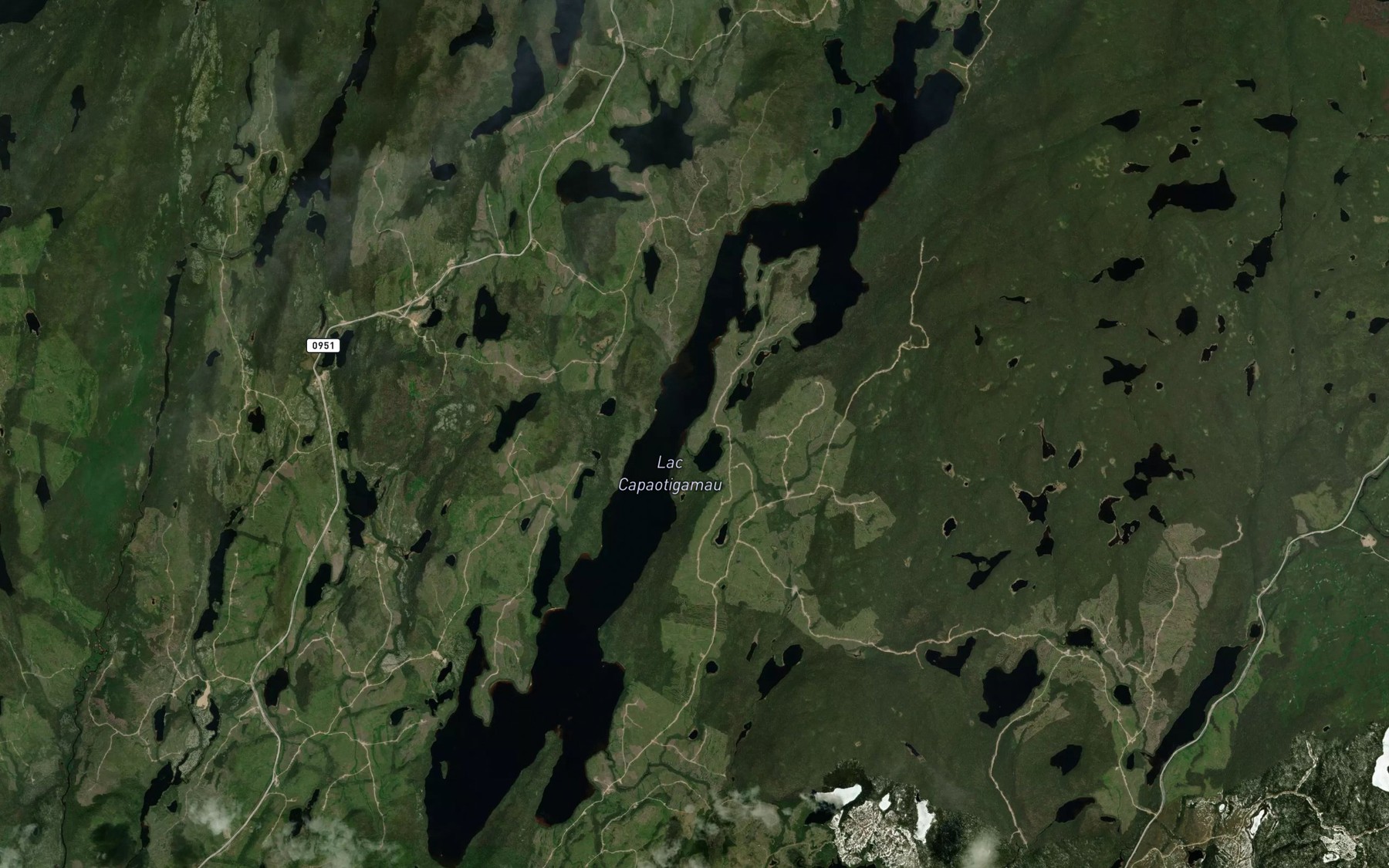 Satellite map of the Lac Capaotigamau