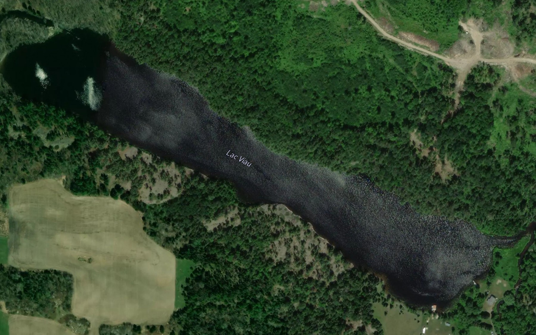 Satellite map of the Lac Viau