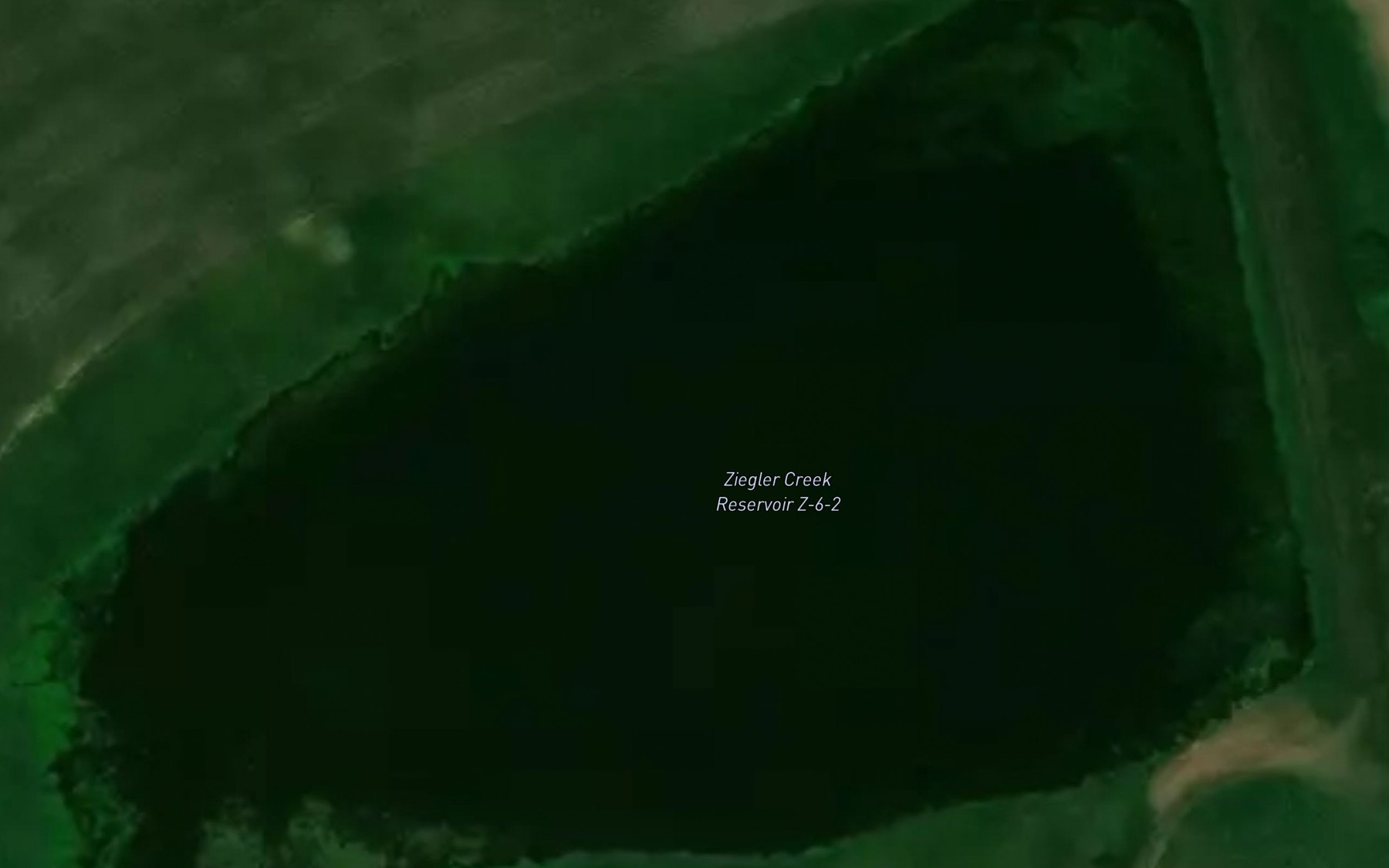 Satellite map of the Ziegler Creek Reservoir Z-6-2