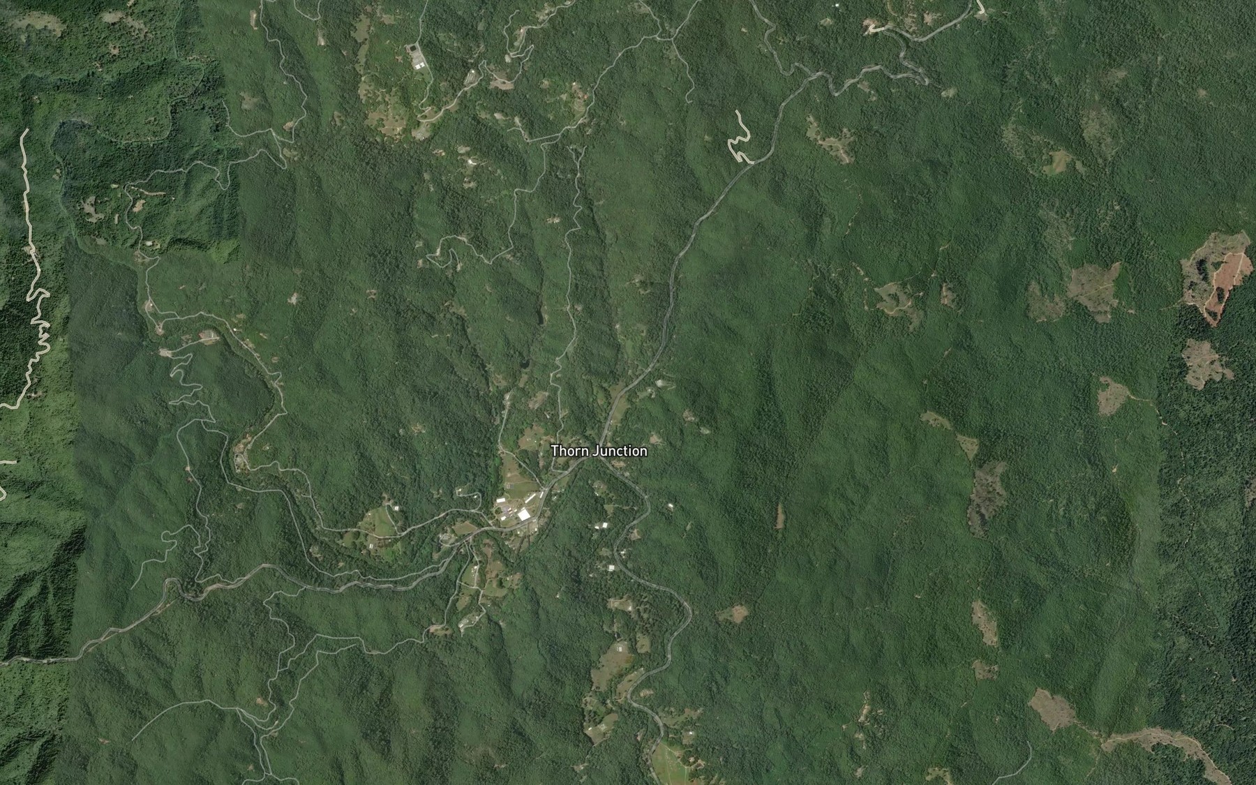 Satellite map of the Painter Creek