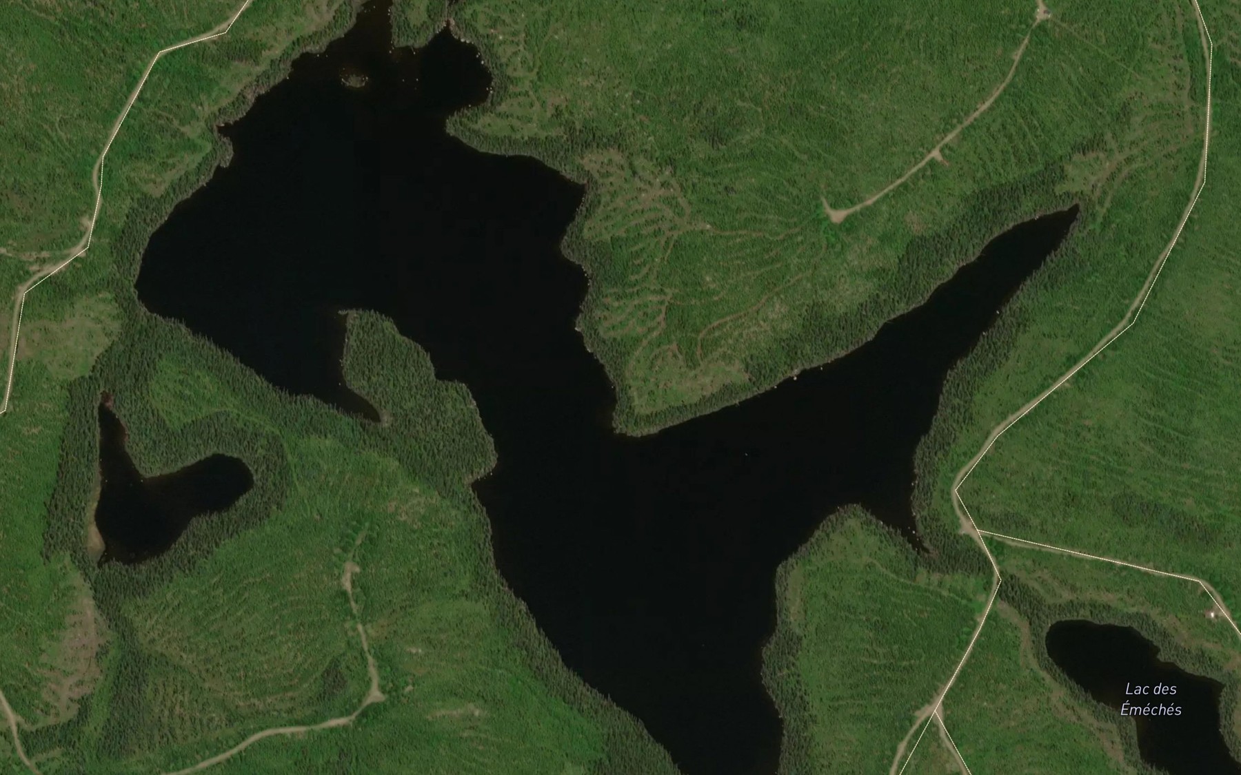 Satellite map of the Lac Malfait