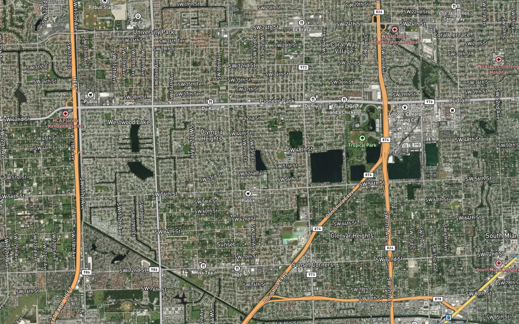 Satellite map of the Blue Lake