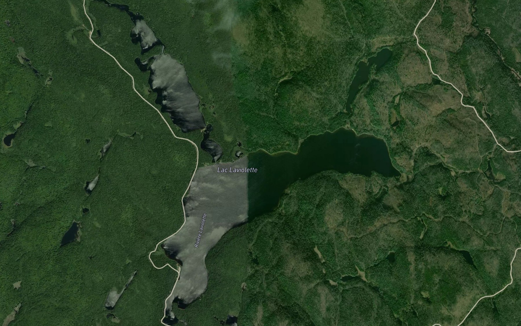 Satellite map of the Lac Laviolette