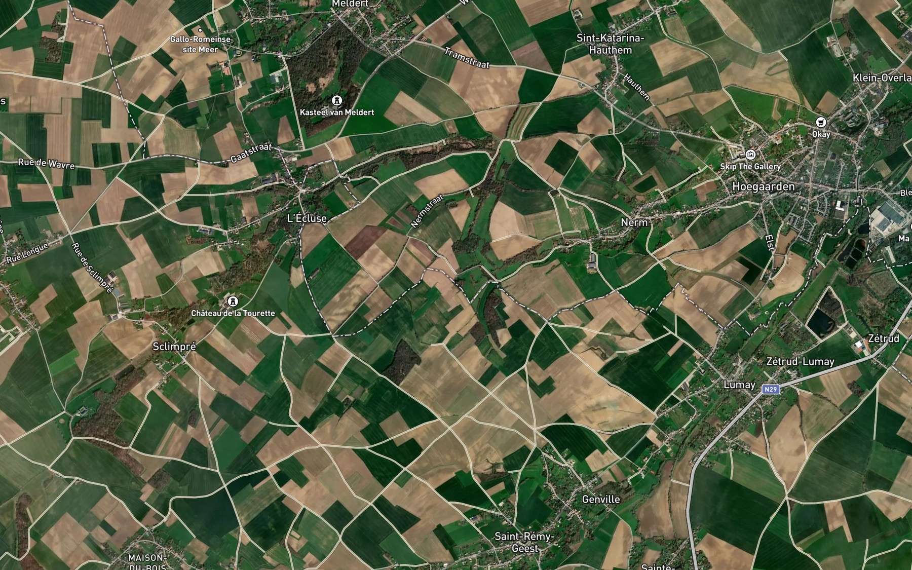Satellite map of the Ecluse